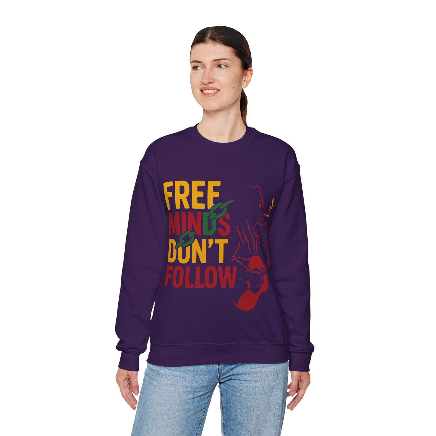 Inspirational Music Quote Sweatshirt, Unisex Fashion, Rasta Guitarist Line Art Unisex Sweatshirt, Motivational Clothing