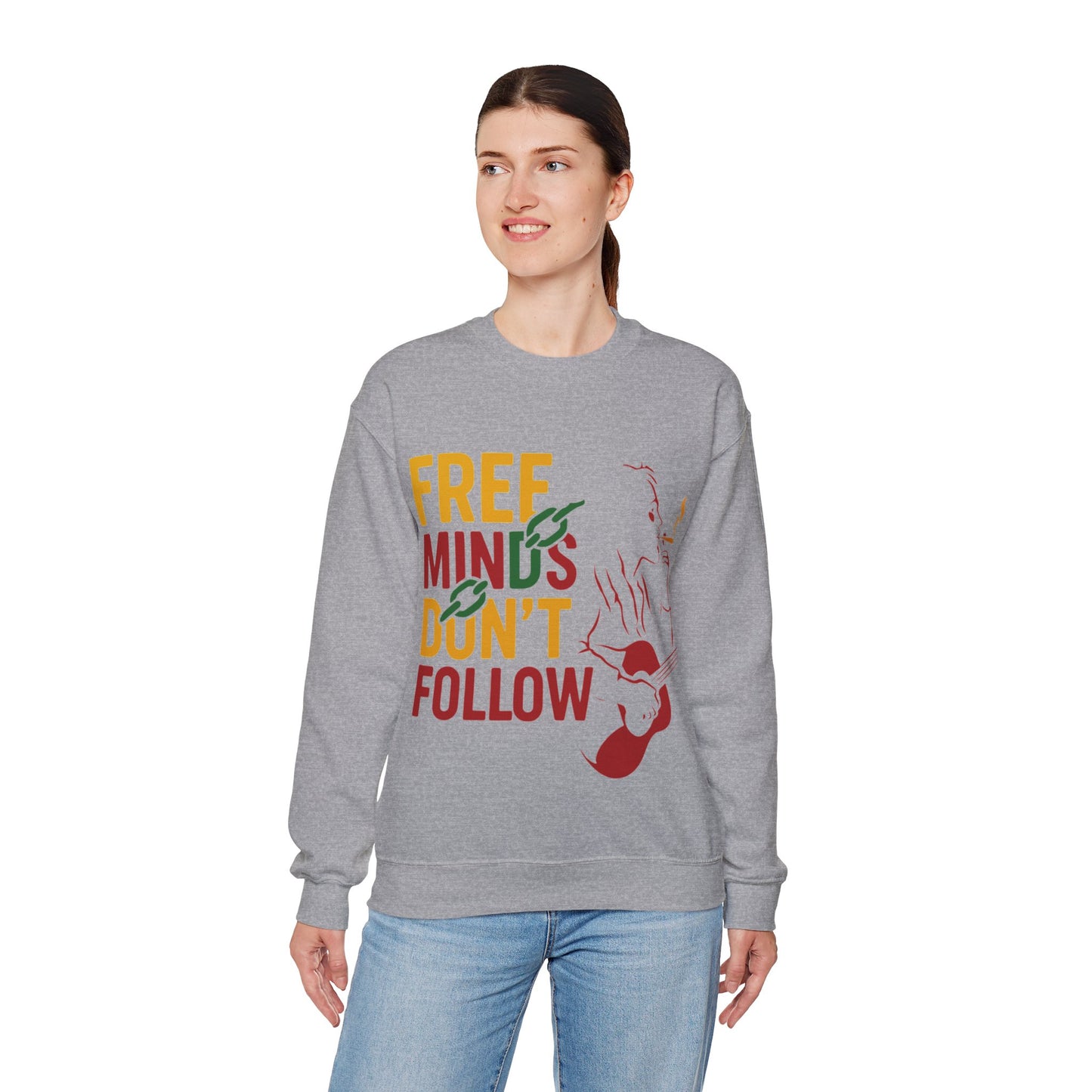 Inspirational Music Quote Sweatshirt, Unisex Fashion, Rasta Guitarist Line Art Unisex Sweatshirt, Motivational Clothing