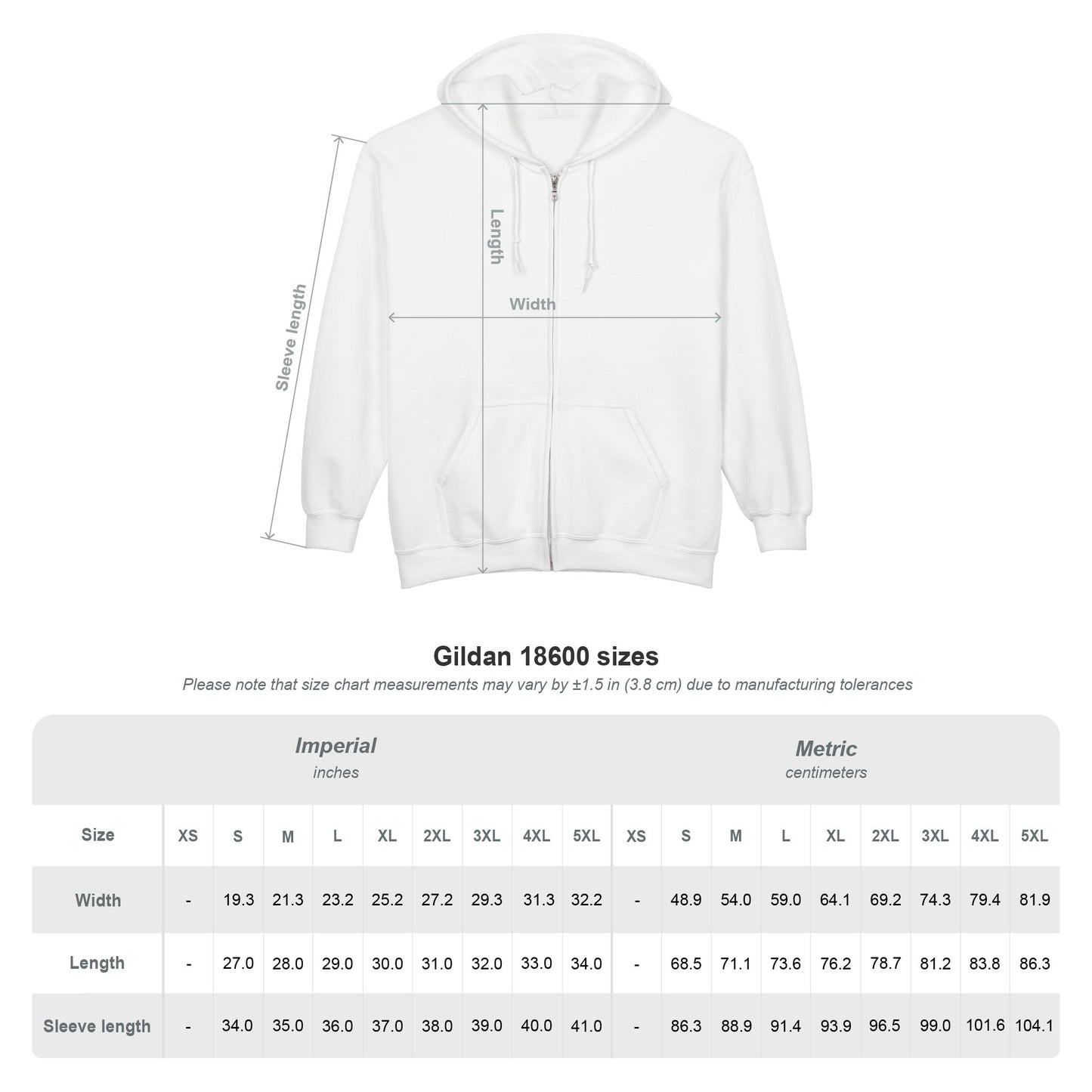 Unisex Heavy Blend™ Full Zip Hooded Sweatshirt
