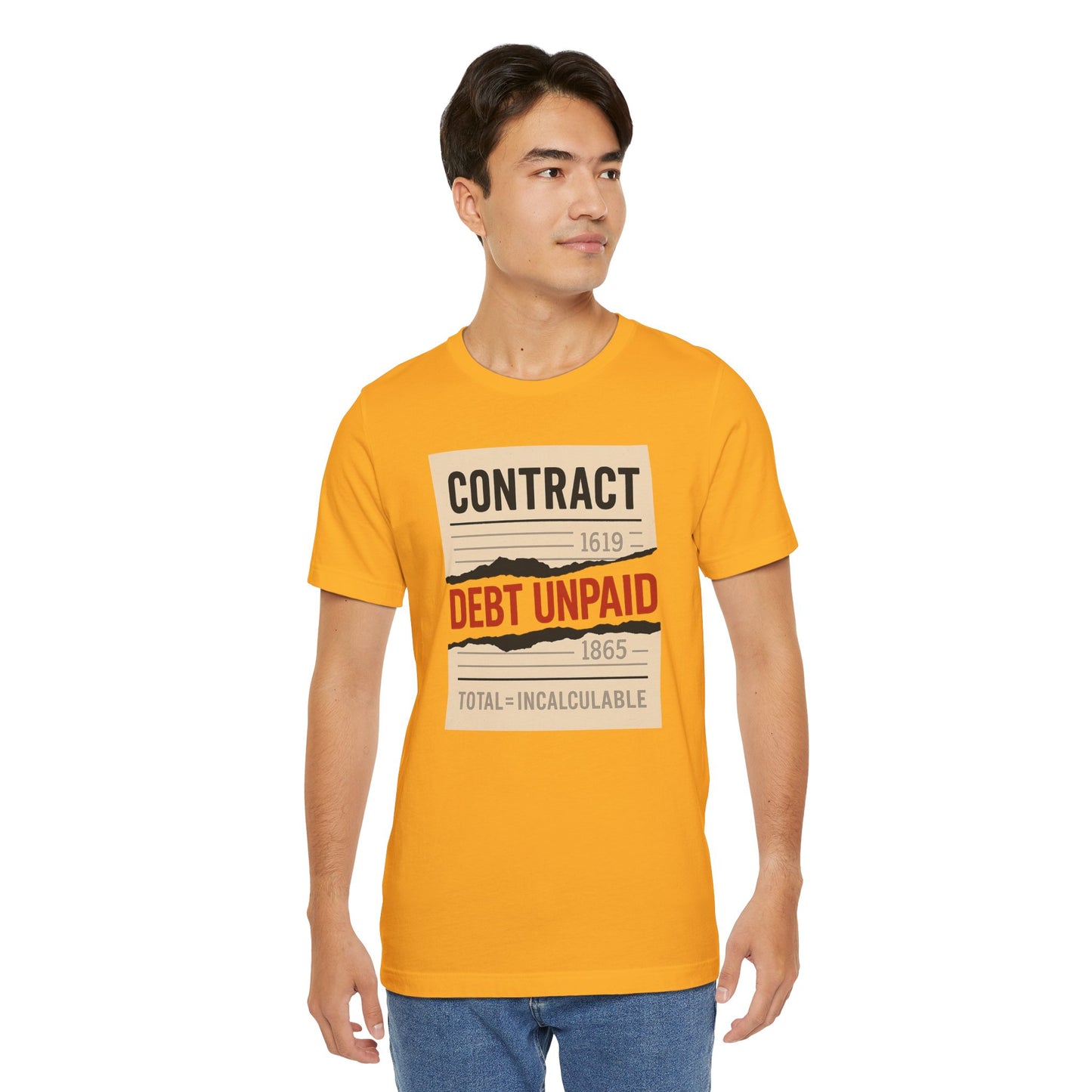 Debt Unpaid Graphic Tee, Unisex Short Sleeve Shirt, Casual Wear, Statement T-Shirt, Unique Gift, History Inspired Clothing