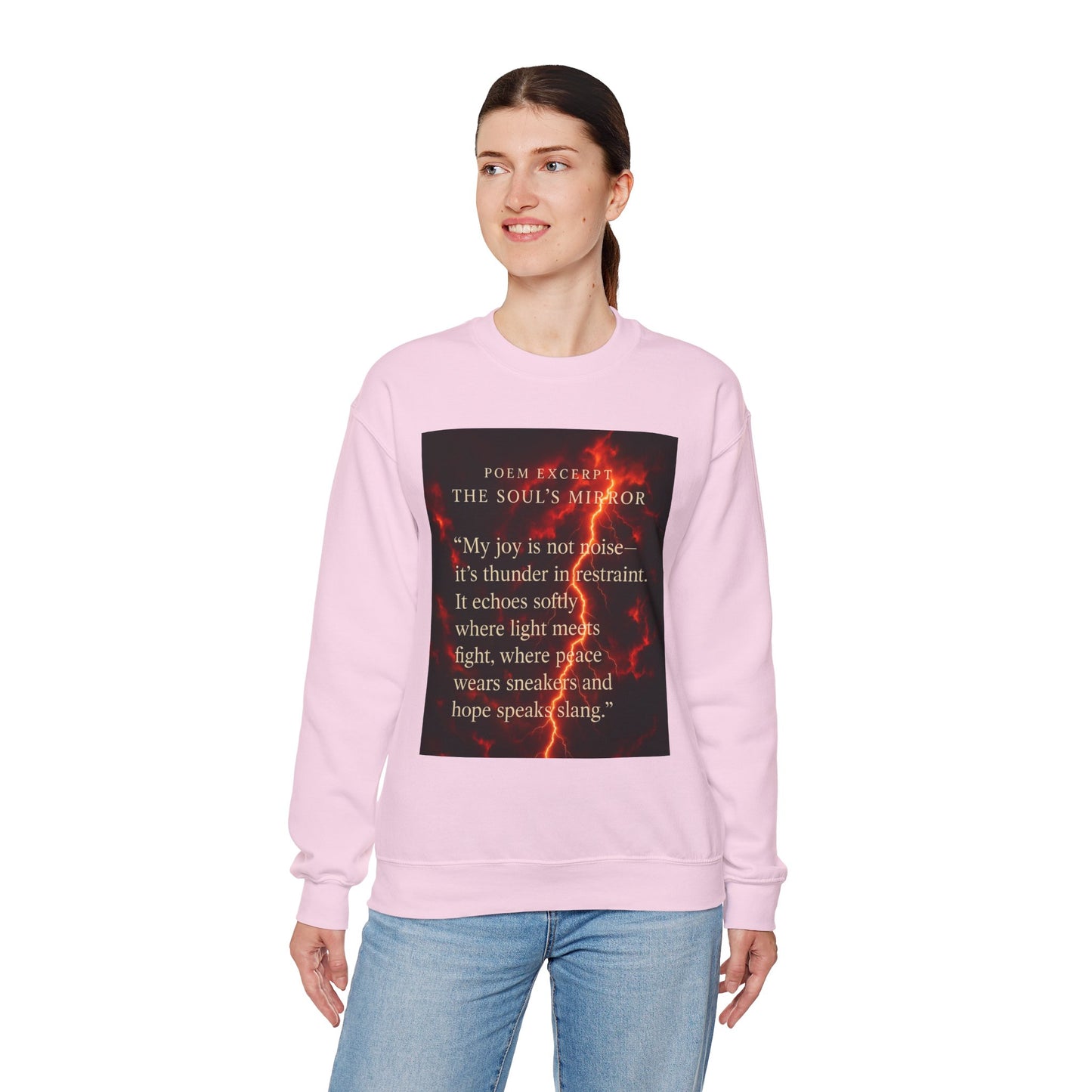 Soul's Mirror Inspirational Crewneck Sweatshirt, Motivational Apparel.