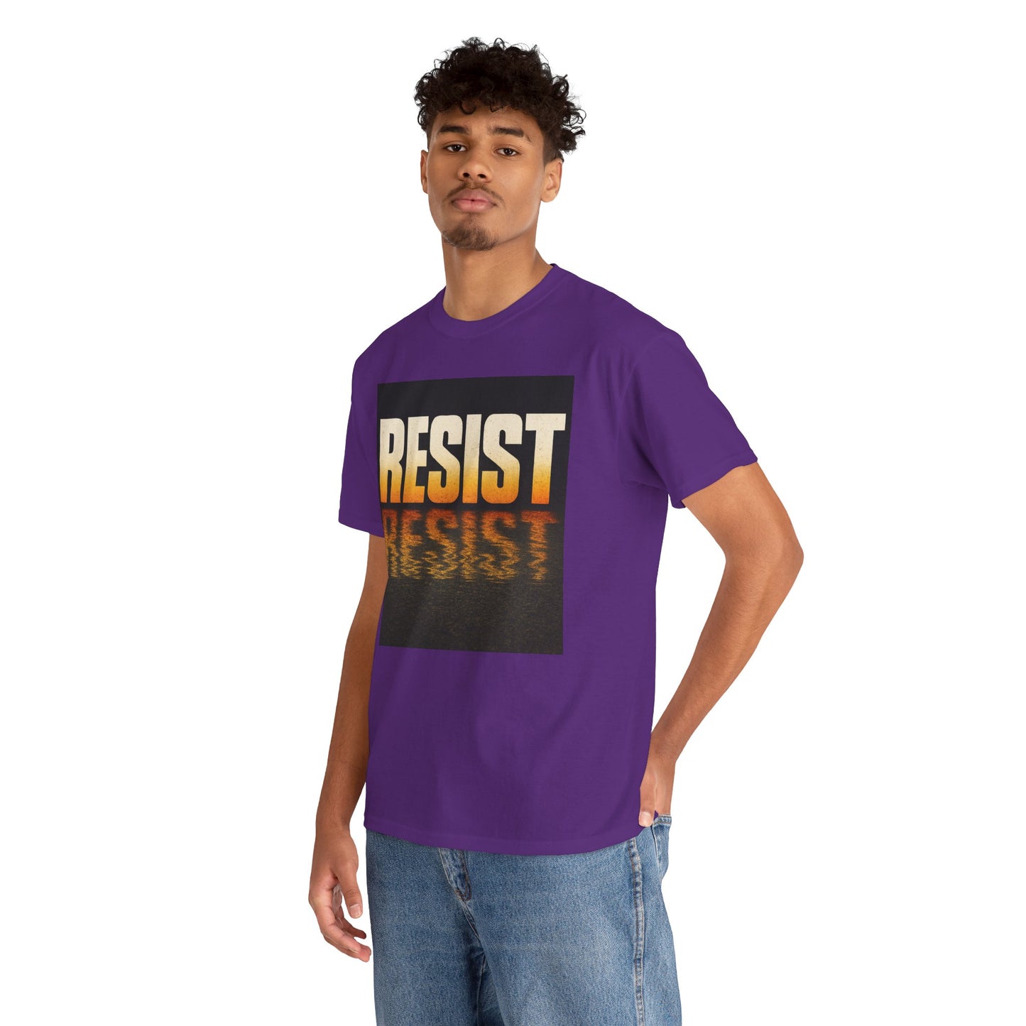Resist Unisex Heavy Cotton Tee, Motivational T-Shirt, Activism Apparel