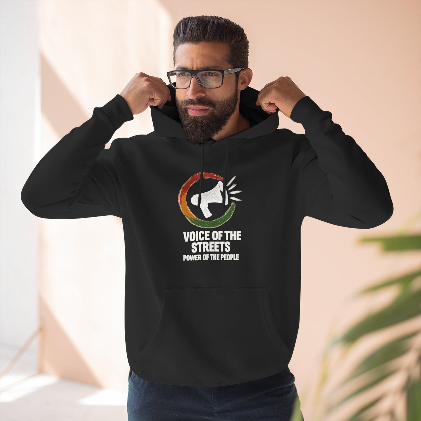 Voice of the Streets Fleece Hoodie | Urban Apparel for Comfort and Style | Perfect for Gifts, Casual Wear, Street Culture