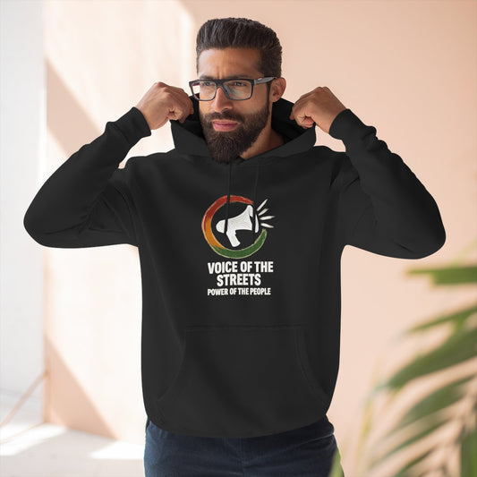 Voice of the Streets Fleece Hoodie | Urban Apparel for Comfort and Style | Perfect for Gifts, Casual Wear, Street Culture