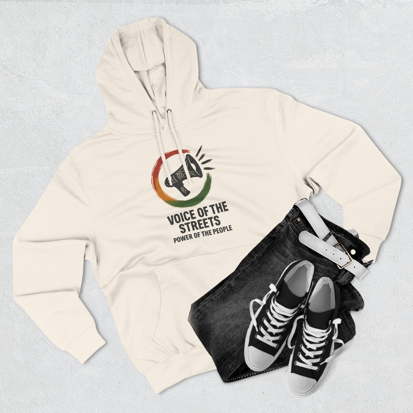 Empowering Voice of the Streets Hoodie, Unisex Fleece Hoodie, Casual Streetwear, Gift for Activists, Cozy Everyday Wear