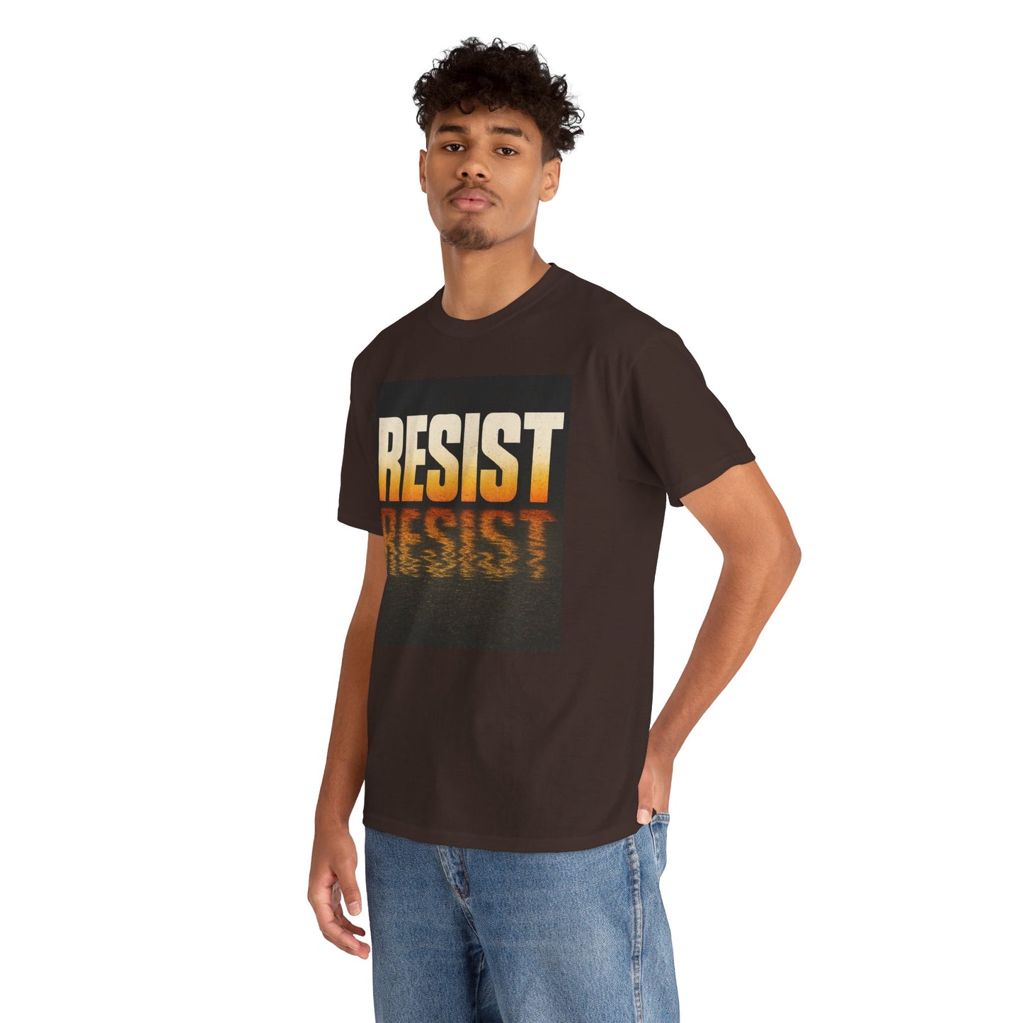 Resist Unisex Heavy Cotton Tee, Motivational T-Shirt, Activism Apparel