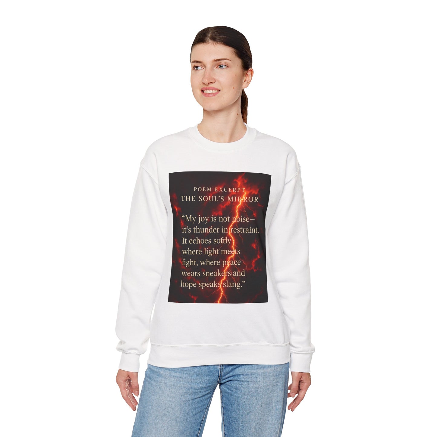 Soul's Mirror Inspirational Crewneck Sweatshirt, Motivational Apparel.