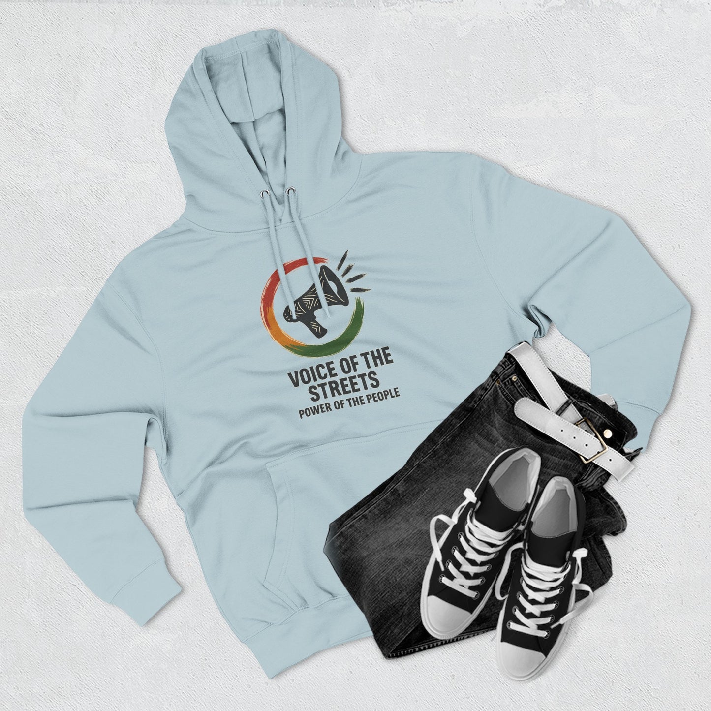 Empowering Voice of the Streets Hoodie, Unisex Fleece Hoodie, Casual Streetwear, Gift for Activists, Cozy Everyday Wear