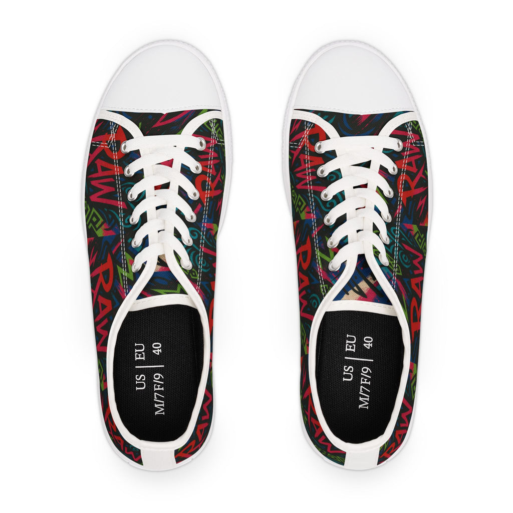 Colorful Women's Low Top Sneakers, Stylish Casual Footwear.