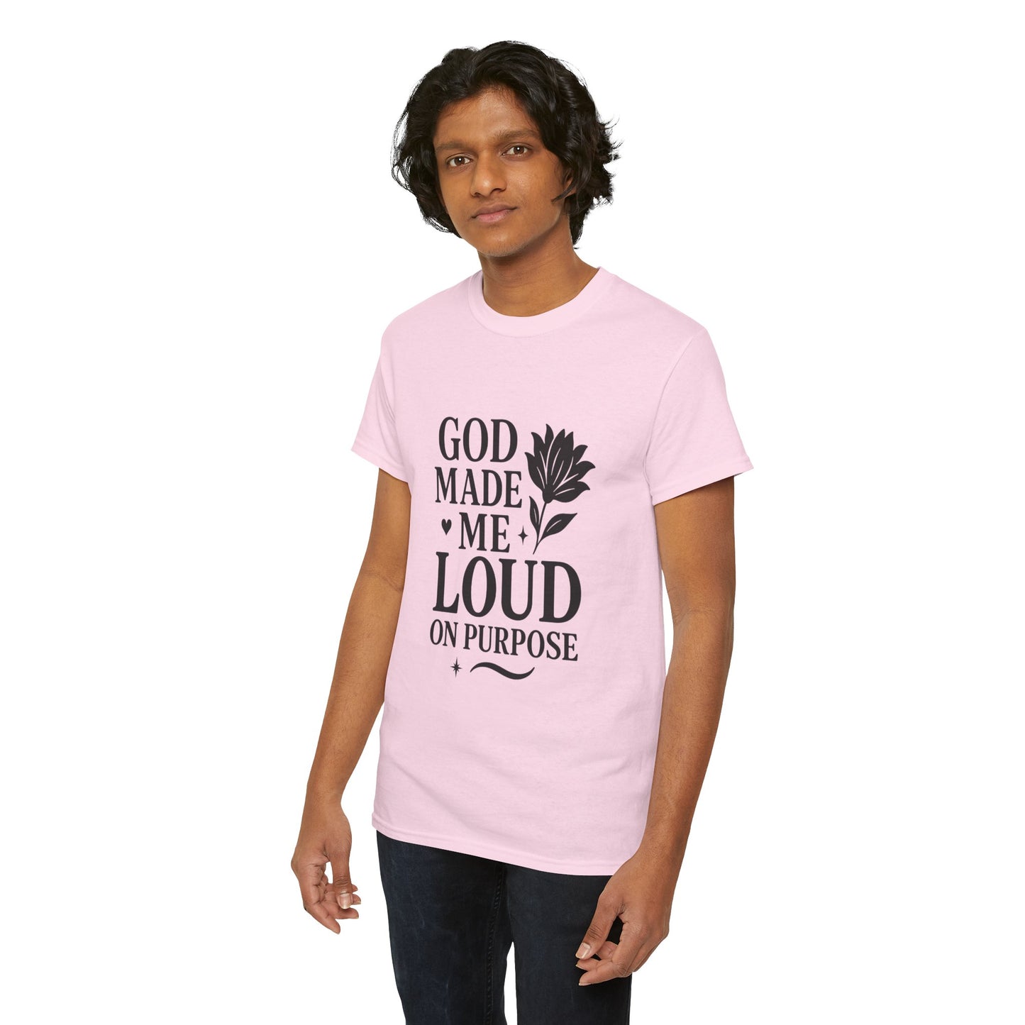 Unisex Heavy Cotton Tee with Inspirational Quote