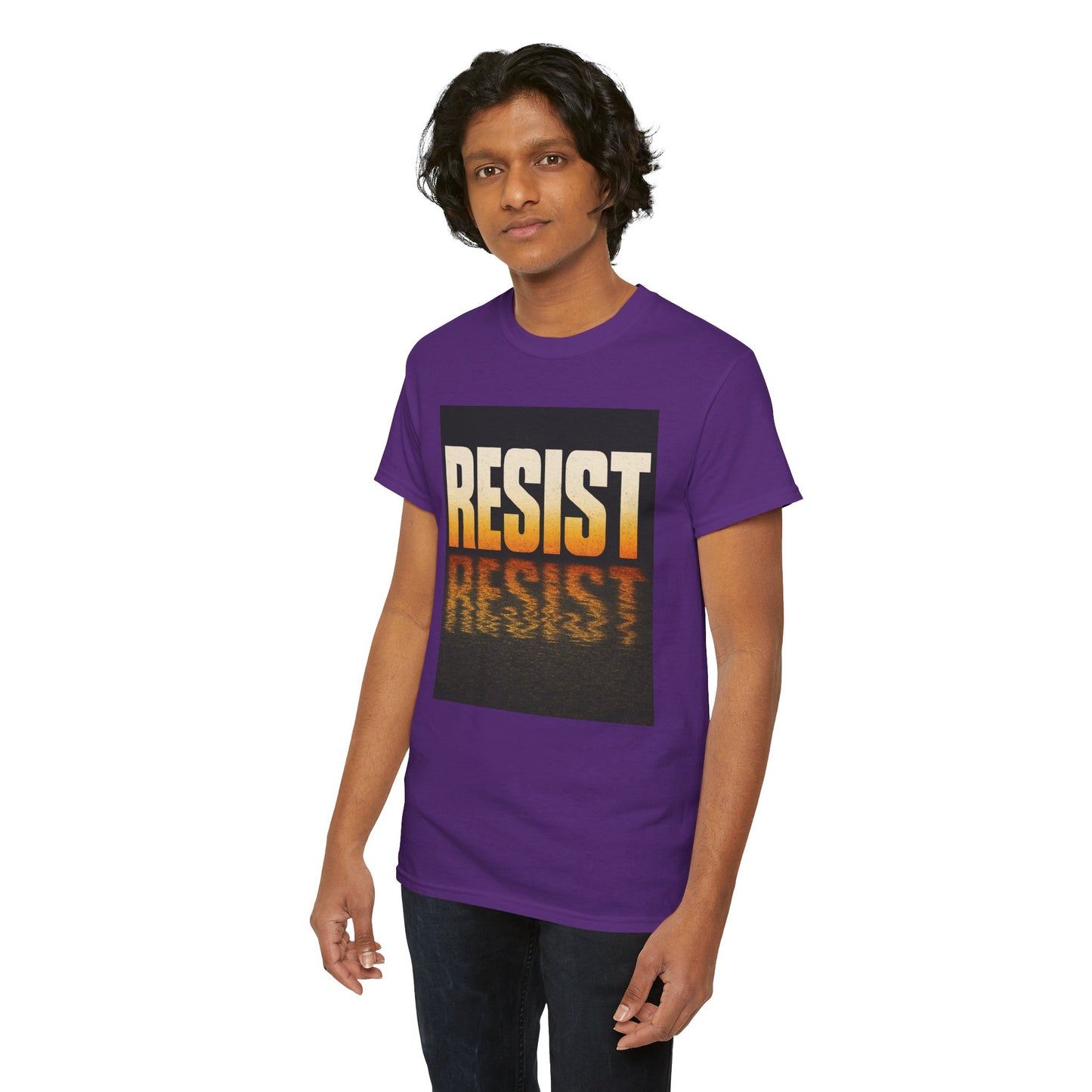Resist Unisex Heavy Cotton Tee, Motivational T-Shirt, Activism Apparel