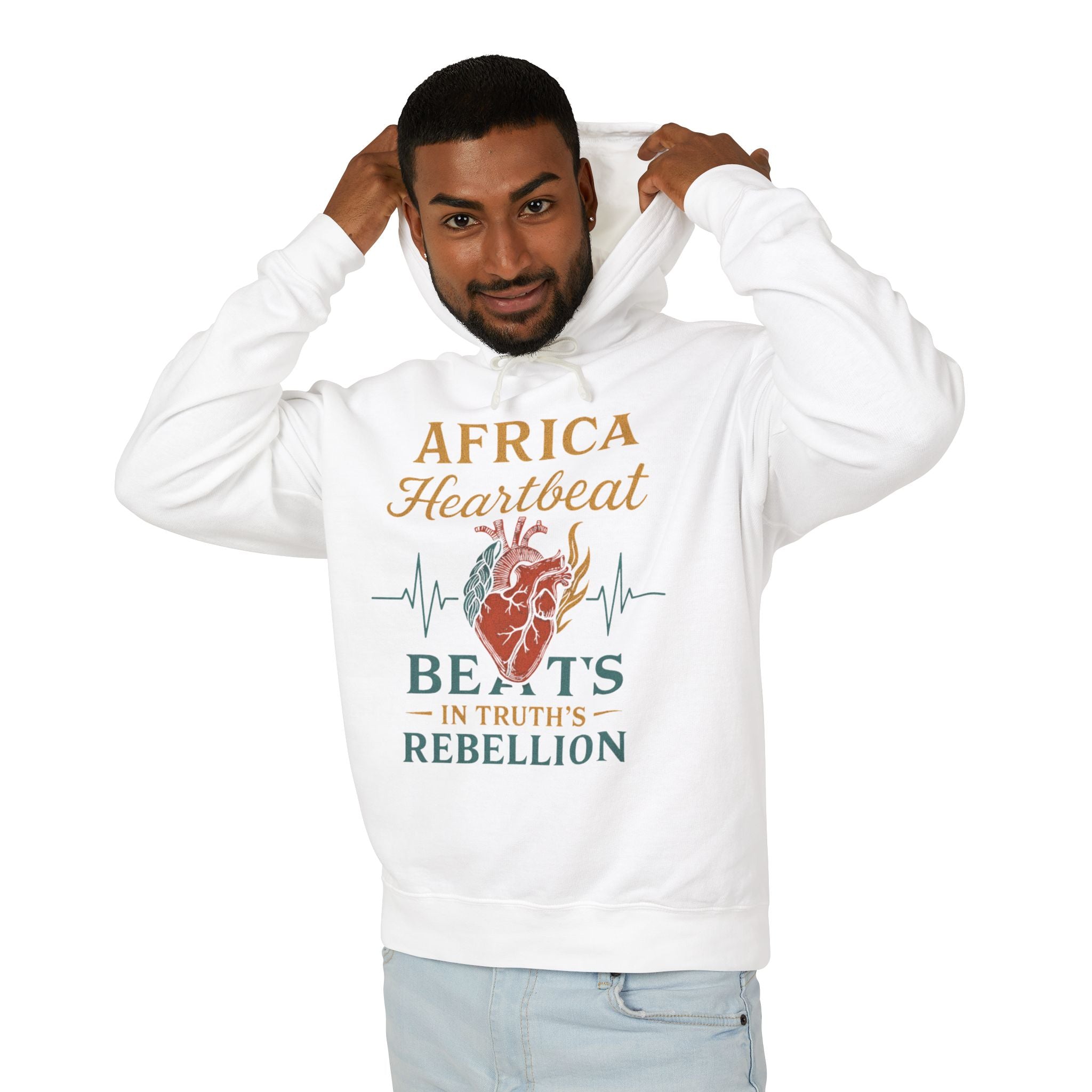 Africa Heartbeat Unisex Lightweight Hoodie