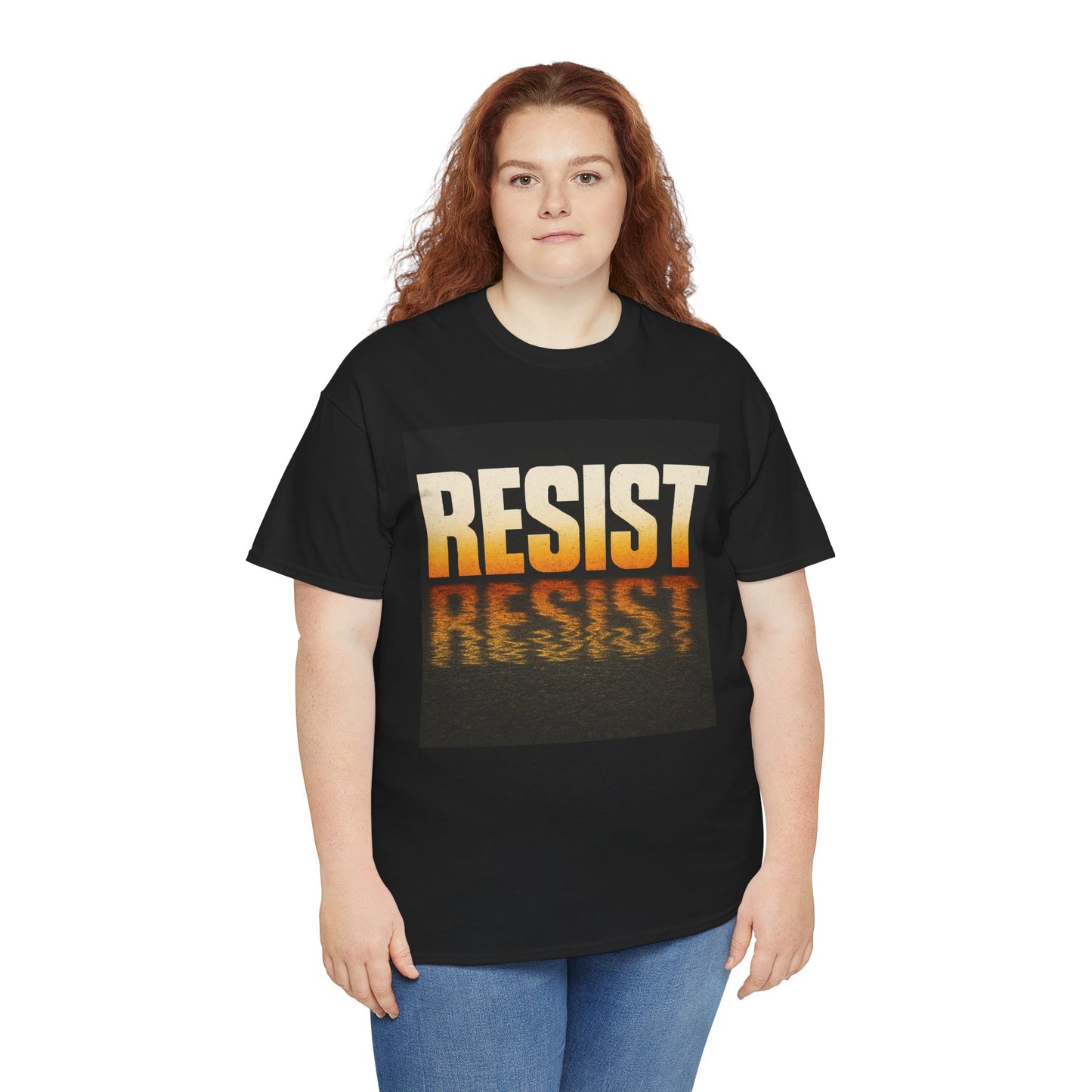 Resist Unisex Heavy Cotton Tee, Motivational T-Shirt, Activism Apparel