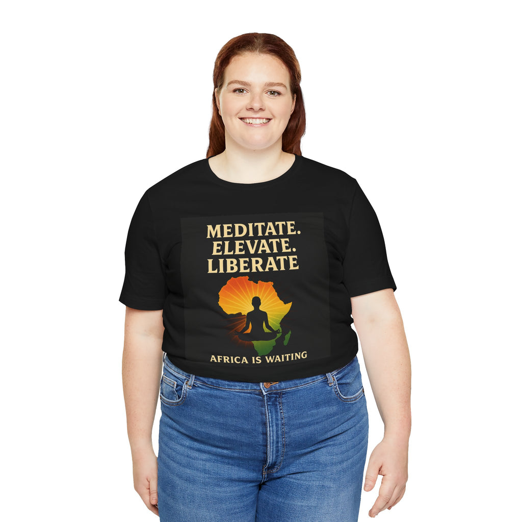 Meditate & Elevate Unisex Black Short Sleeve Tee