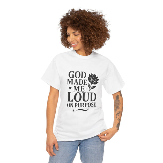 Unisex Heavy Cotton Tee with Inspirational Quote