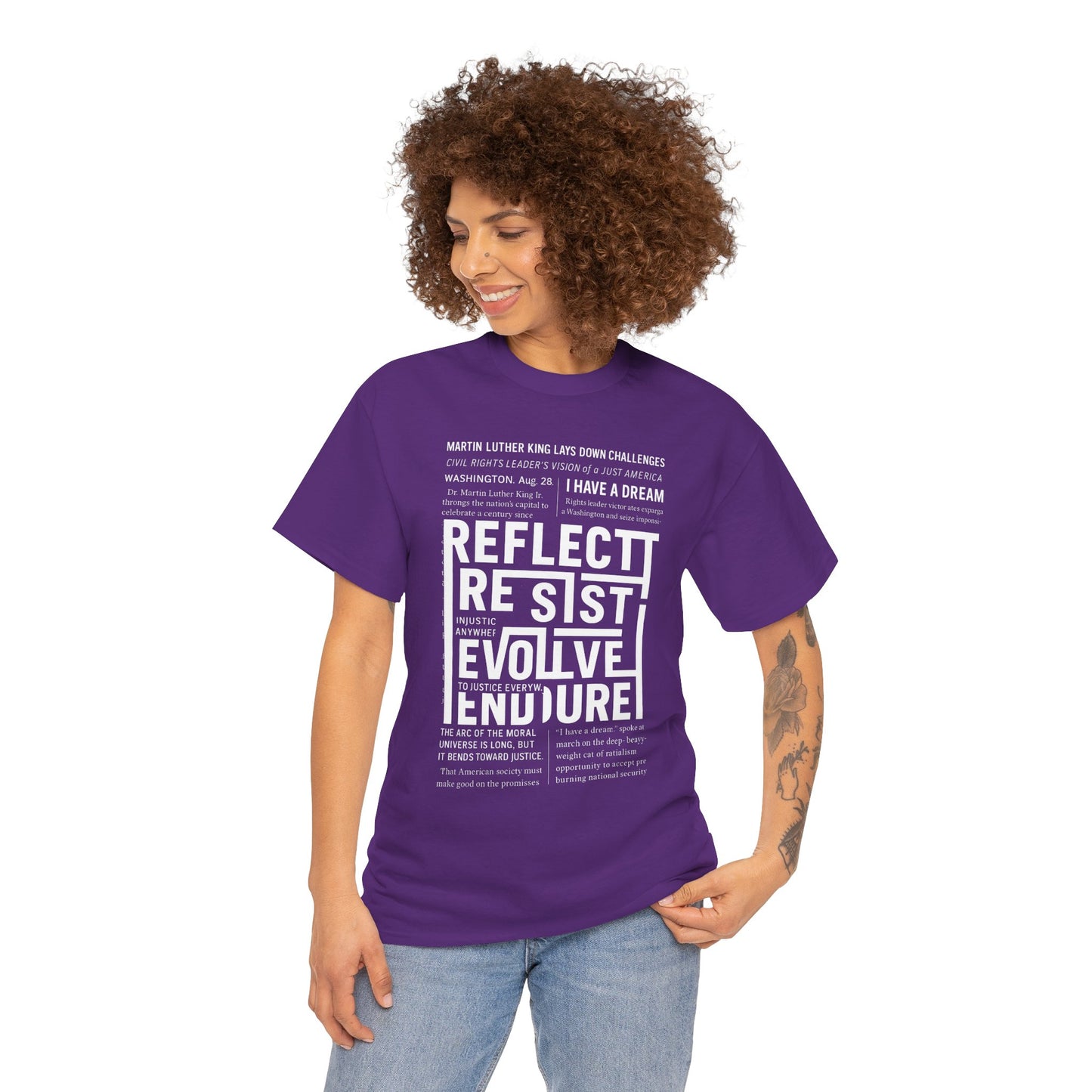 Inspirational Quote Unisex Heavy Cotton Tee - Perfect for Activism.