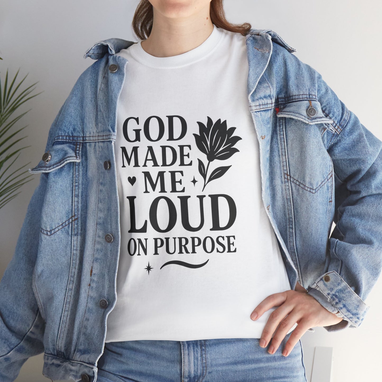 Unisex Heavy Cotton Tee with Inspirational Quote