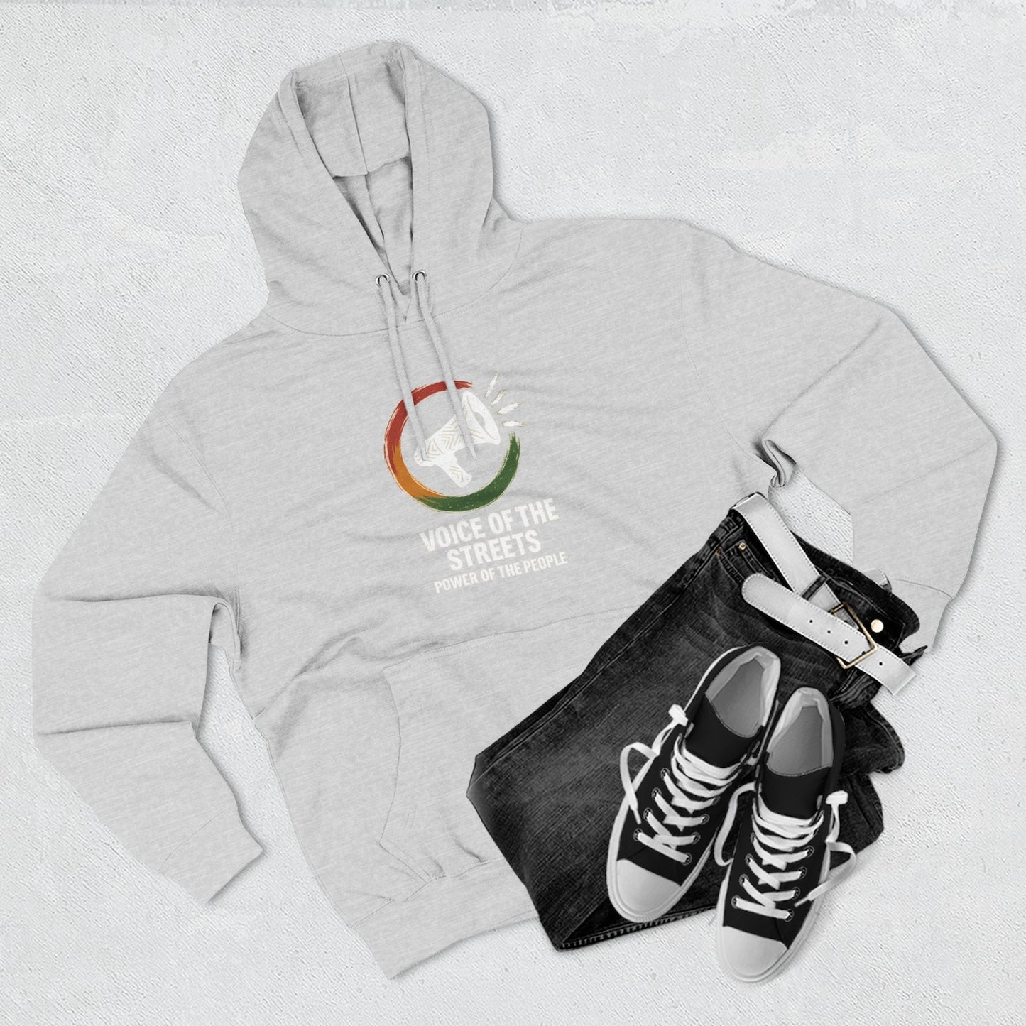 Voice of the Streets Fleece Hoodie | Urban Apparel for Comfort and Style | Perfect for Gifts, Casual Wear, Street Culture