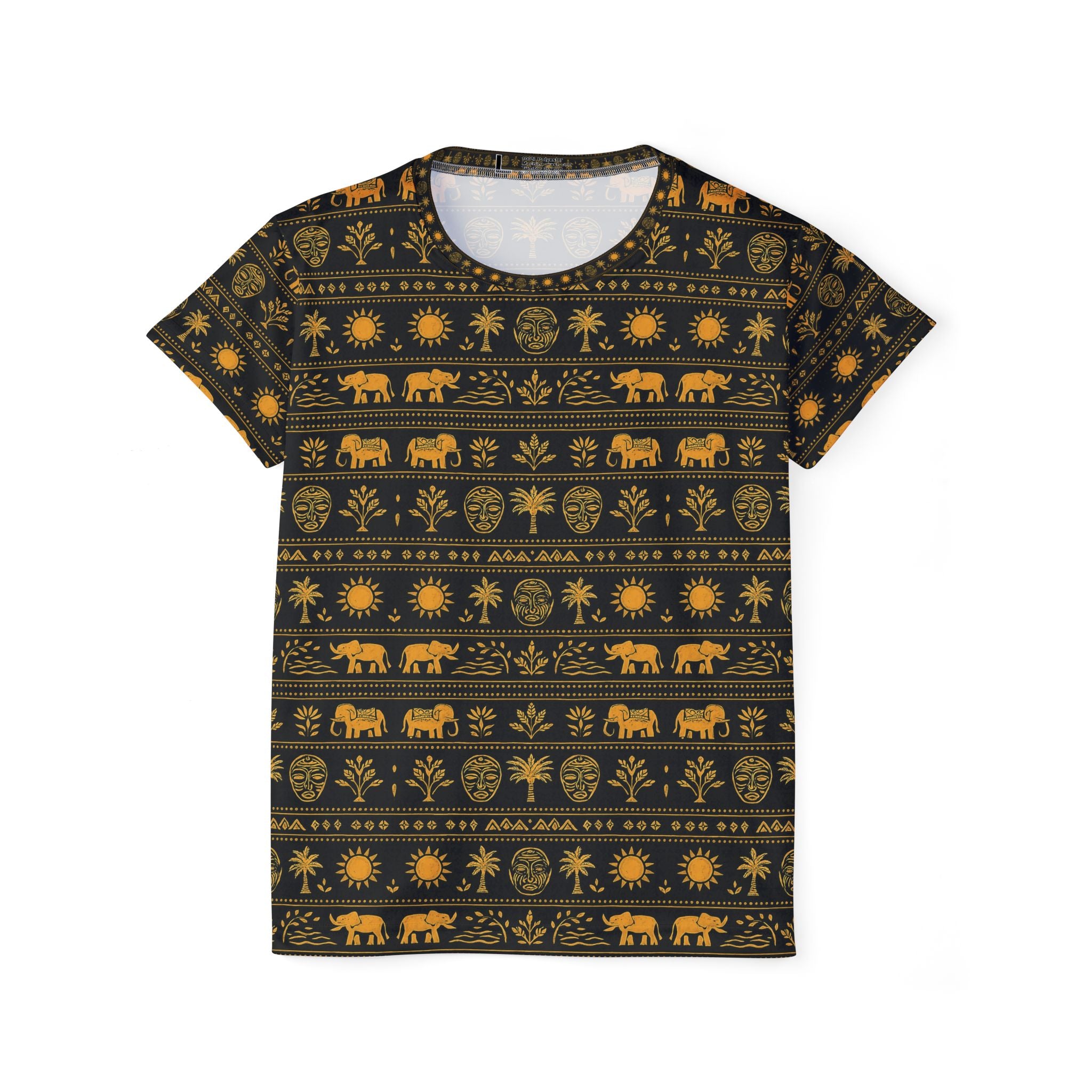 Women's Jersey - Golden Elephant Pattern All-Over Print