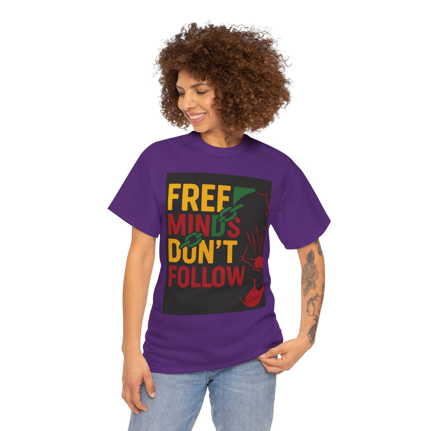 Free Minds Unisex Heavy Cotton Tee - Gift for Empowerment, Activism Outfit