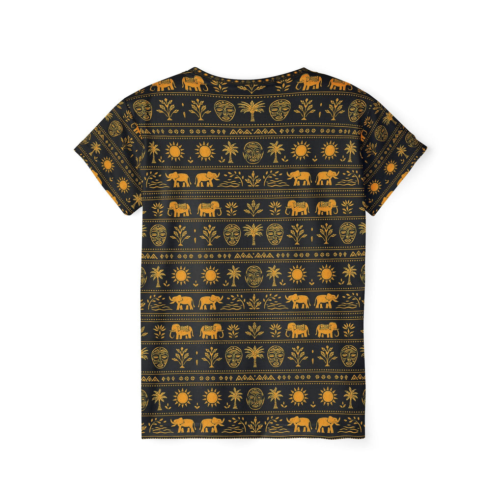 Women's Jersey - Golden Elephant Pattern All-Over Print
