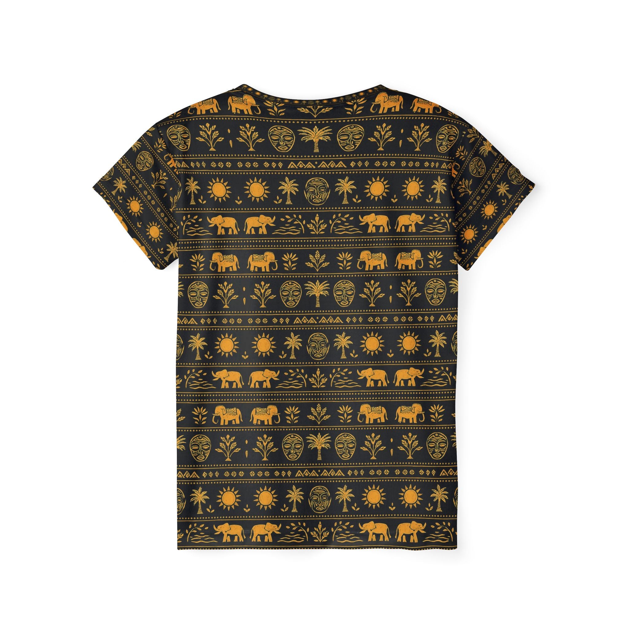 Women's Jersey - Golden Elephant Pattern All-Over Print