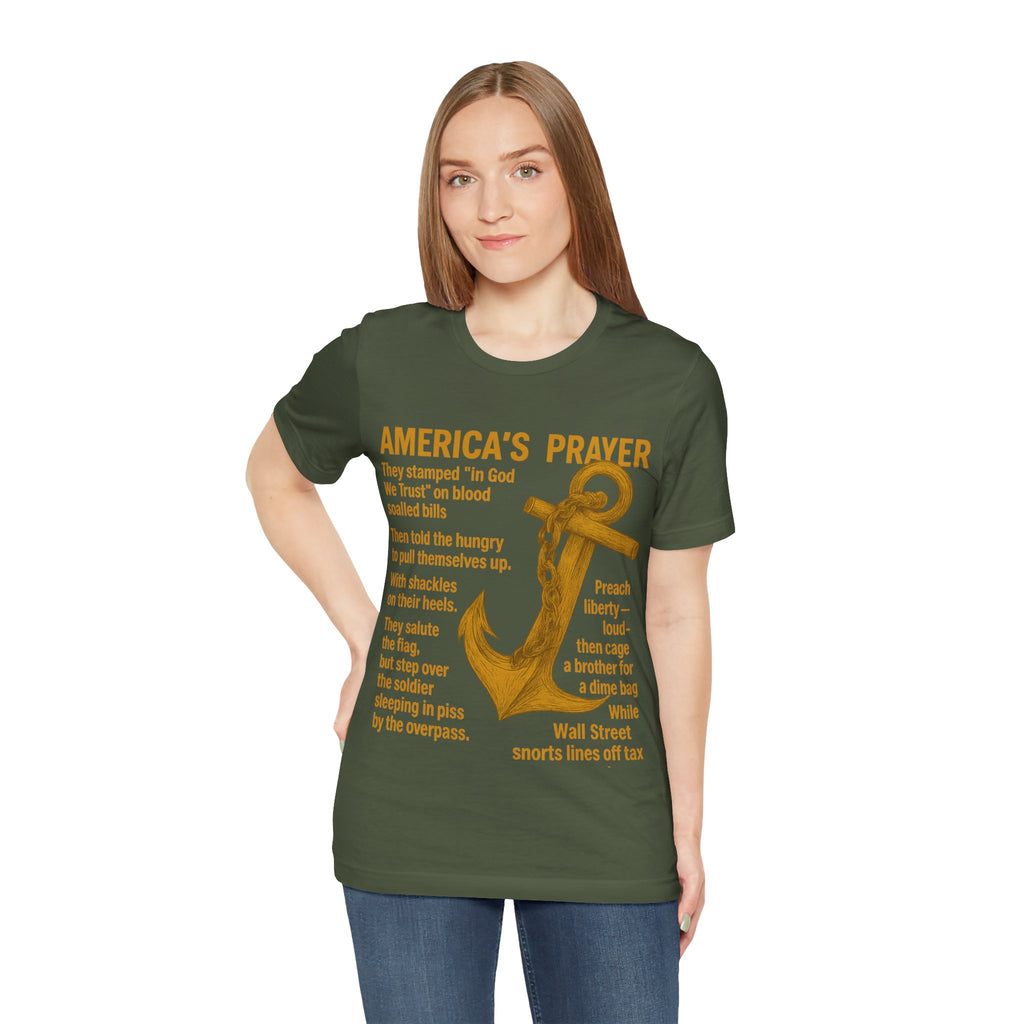 America's Prayer Anchor Tee — Patriotic Poem Graphic T-Shirt