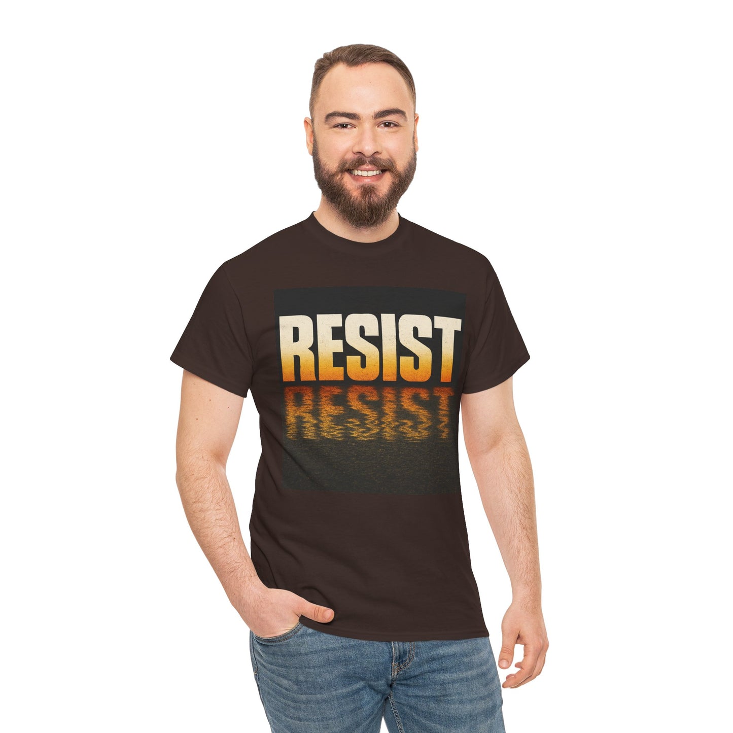 Resist Unisex Heavy Cotton Tee, Motivational T-Shirt, Activism Apparel