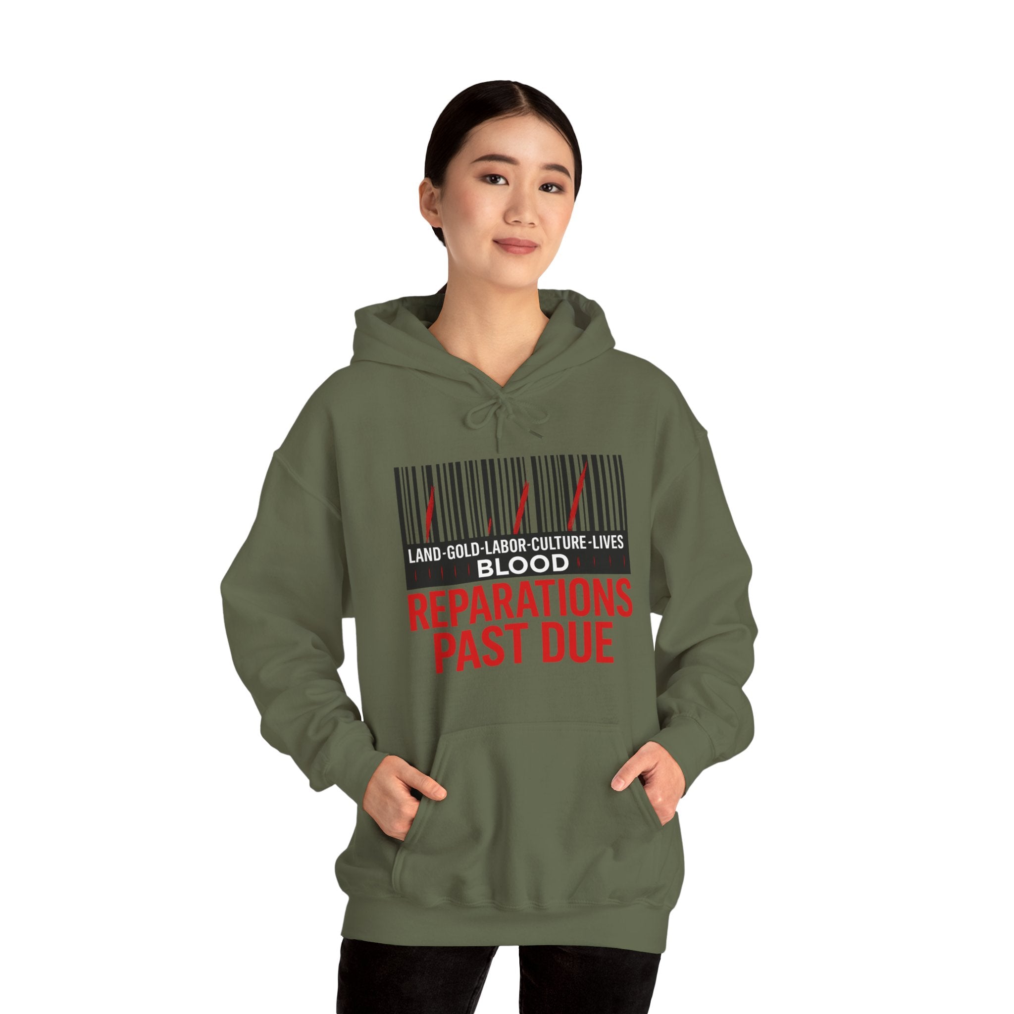 Reparations Theme Hoodie - Unisex Heavy Blend Sweatshirt, Black History Month Apparel, Social Justice Clothing, Protest Wear, Activist [...]