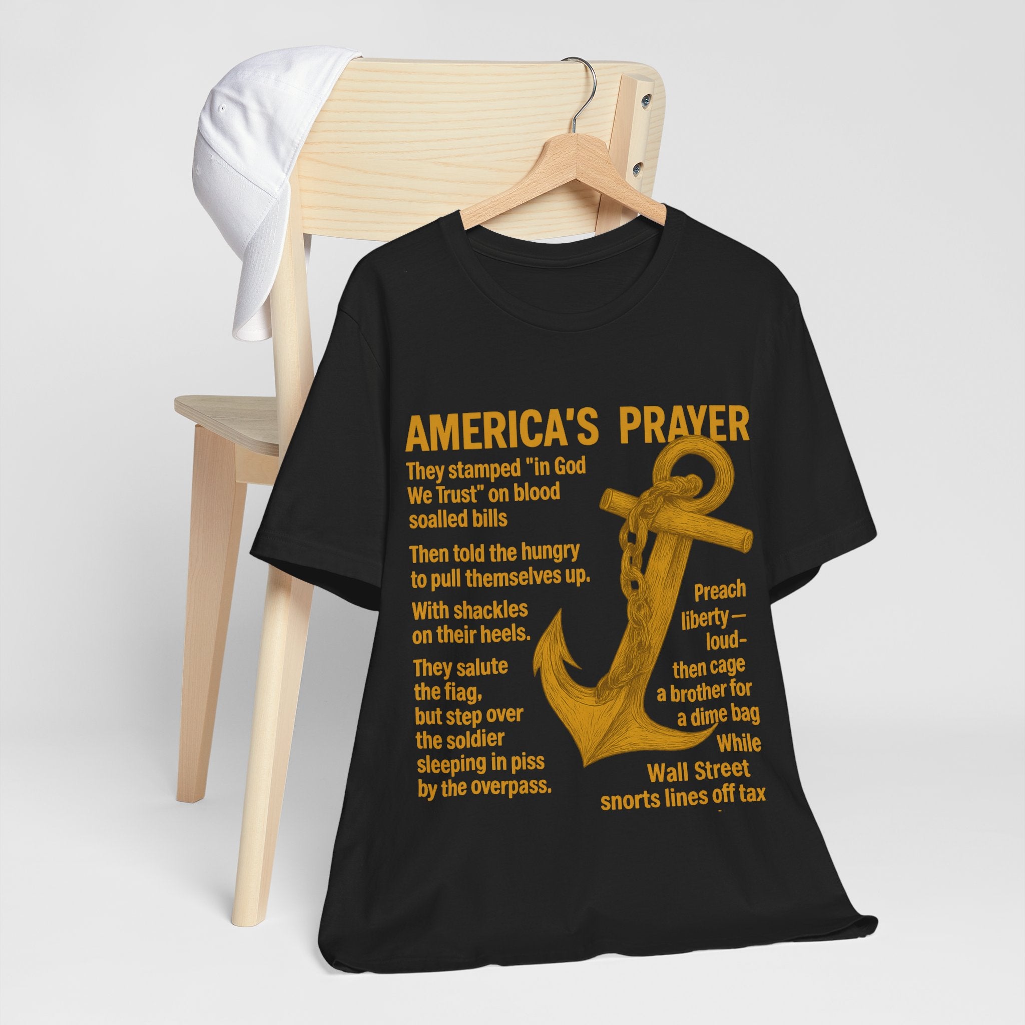 America's Prayer Anchor Tee — Patriotic Poem Graphic T-Shirt