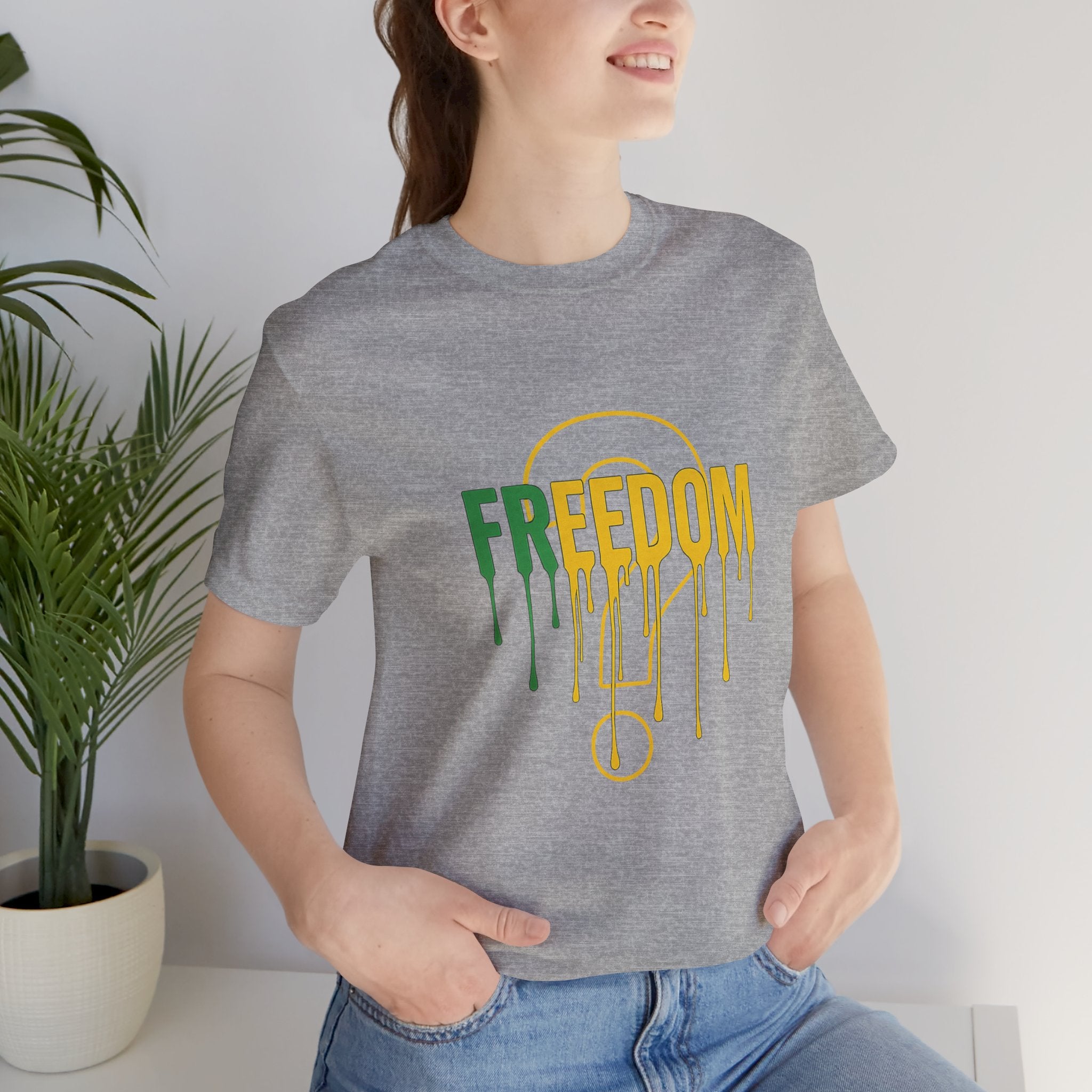 Freedom Drip Graphic Tee for Unisex, Casual T-Shirt for Men & Women