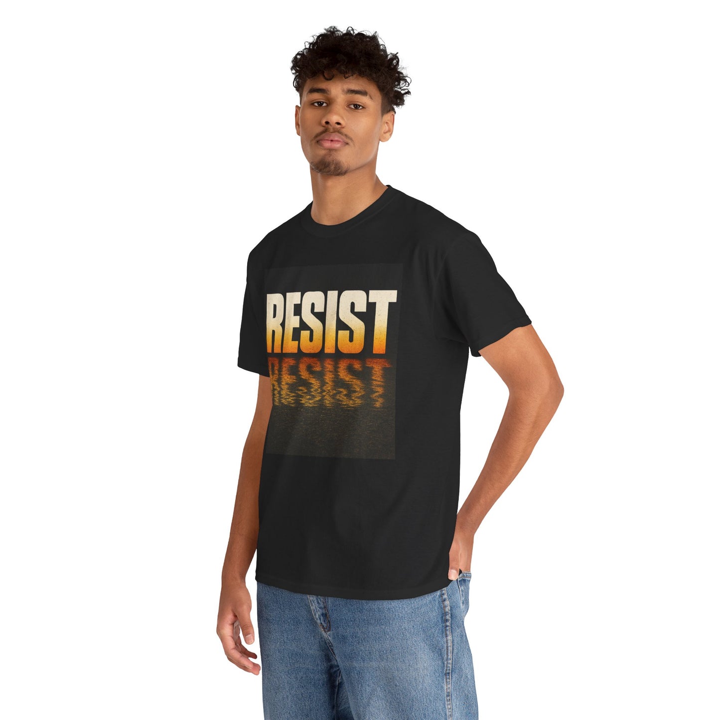 Resist Unisex Heavy Cotton Tee, Motivational T-Shirt, Activism Apparel