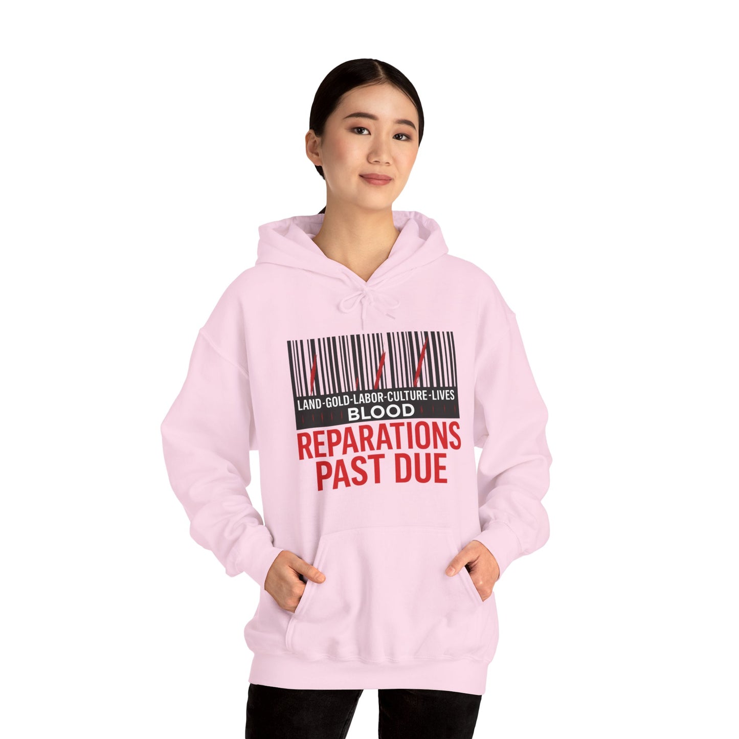 Reparations Theme Hoodie - Unisex Heavy Blend Sweatshirt, Black History Month Apparel, Social Justice Clothing, Protest Wear, Activist [...]