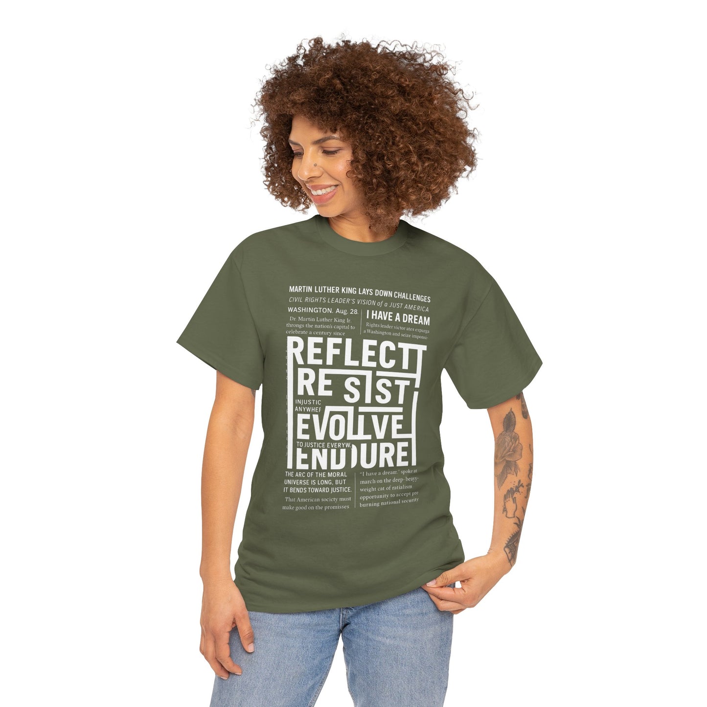 Inspirational Quote Unisex Heavy Cotton Tee - Perfect for Activism.