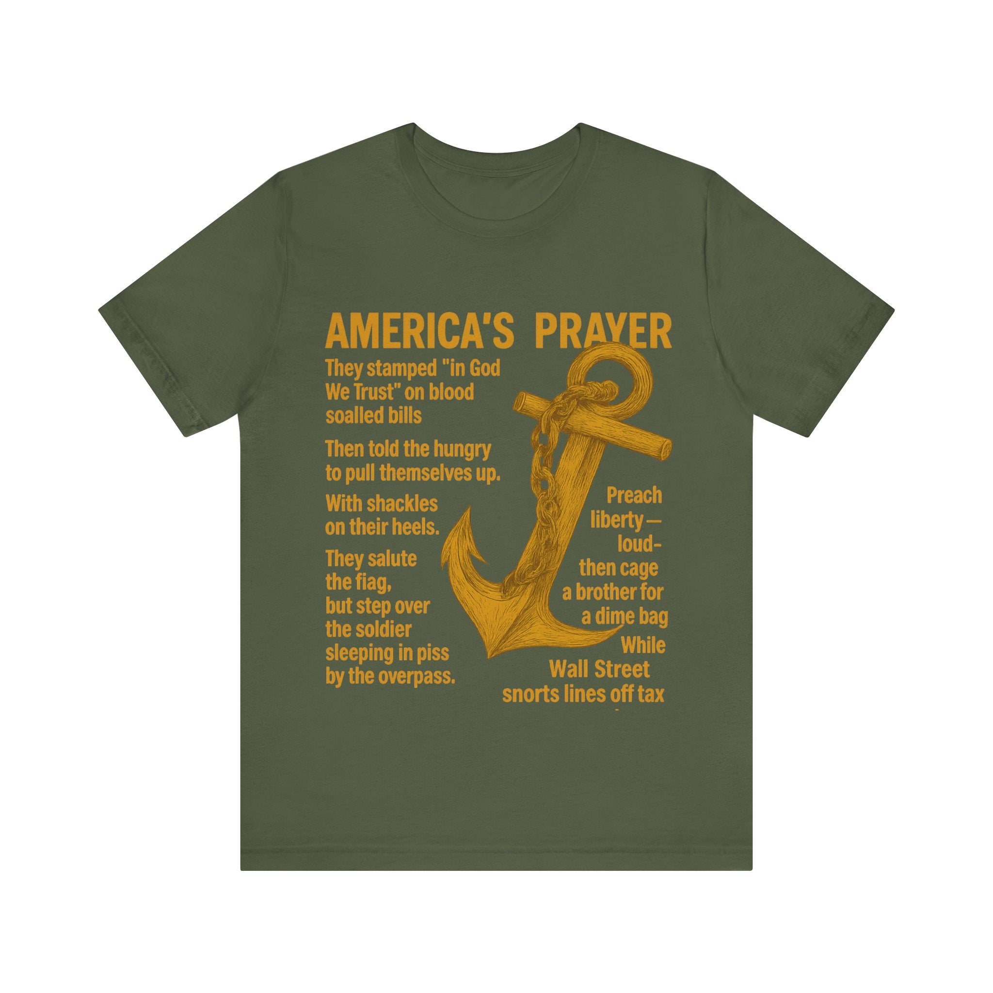America's Prayer Anchor Tee — Patriotic Poem Graphic T-Shirt