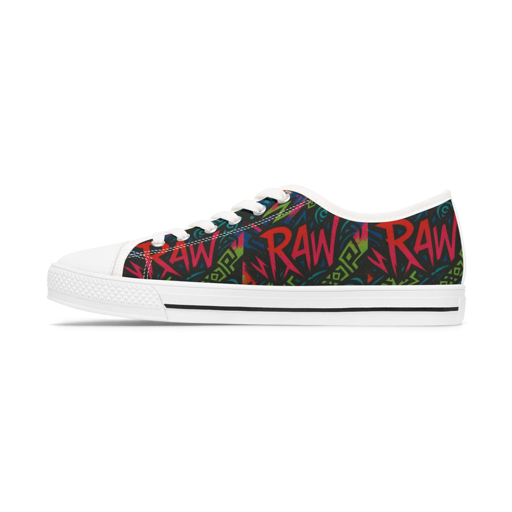 Colorful Women's Low Top Sneakers, Stylish Casual Footwear.