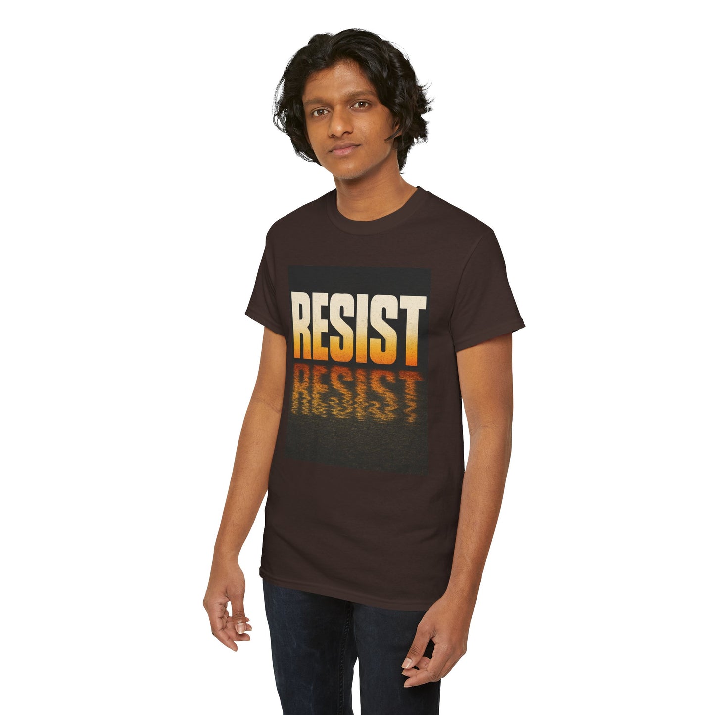 Resist Unisex Heavy Cotton Tee, Motivational T-Shirt, Activism Apparel