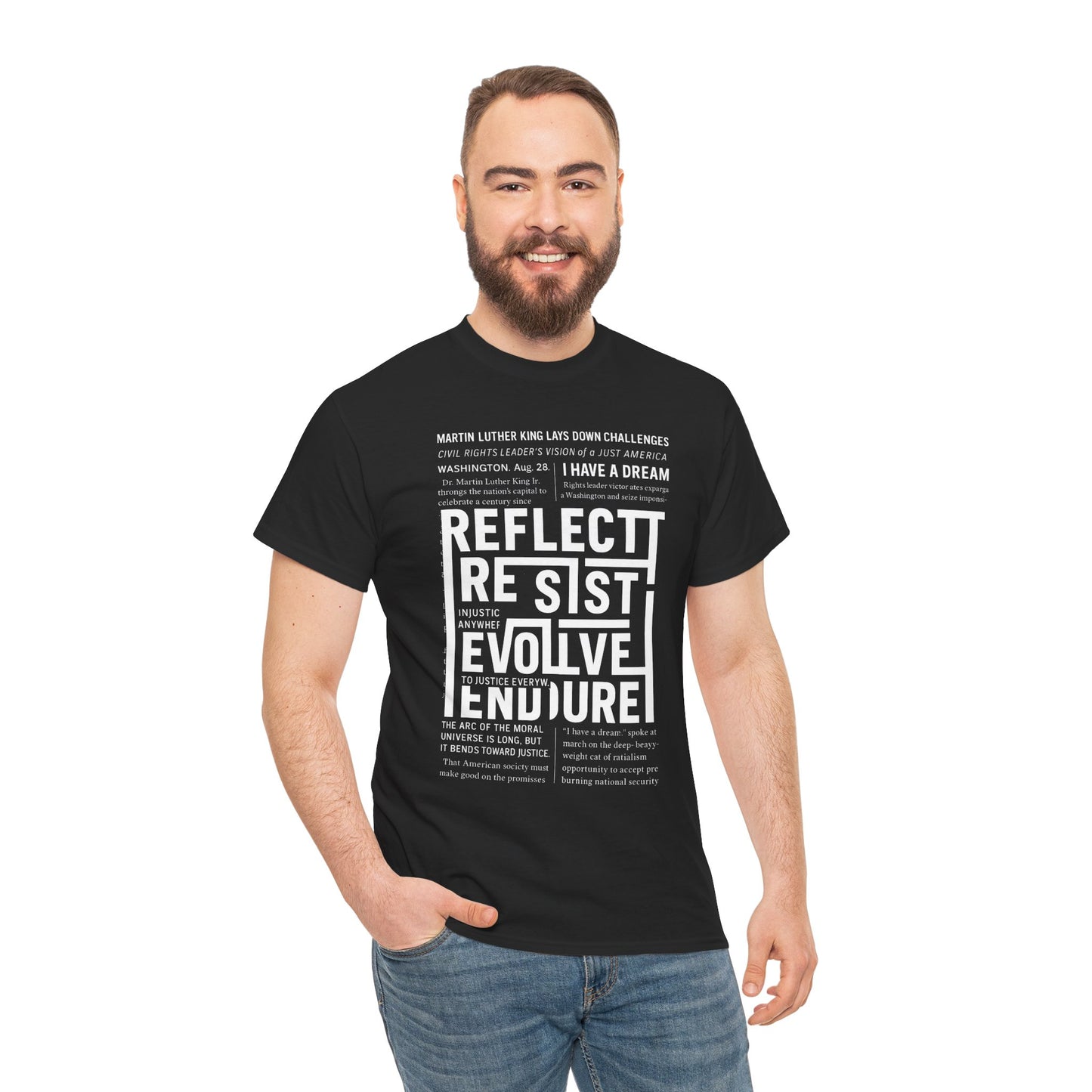 Inspirational Quote Unisex Heavy Cotton Tee - Perfect for Activism.
