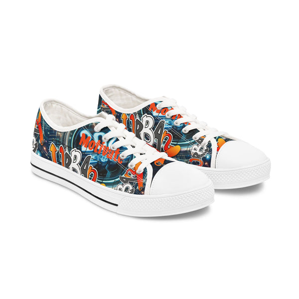 Colorful Graphic Print Women's Low Top Sneakers.