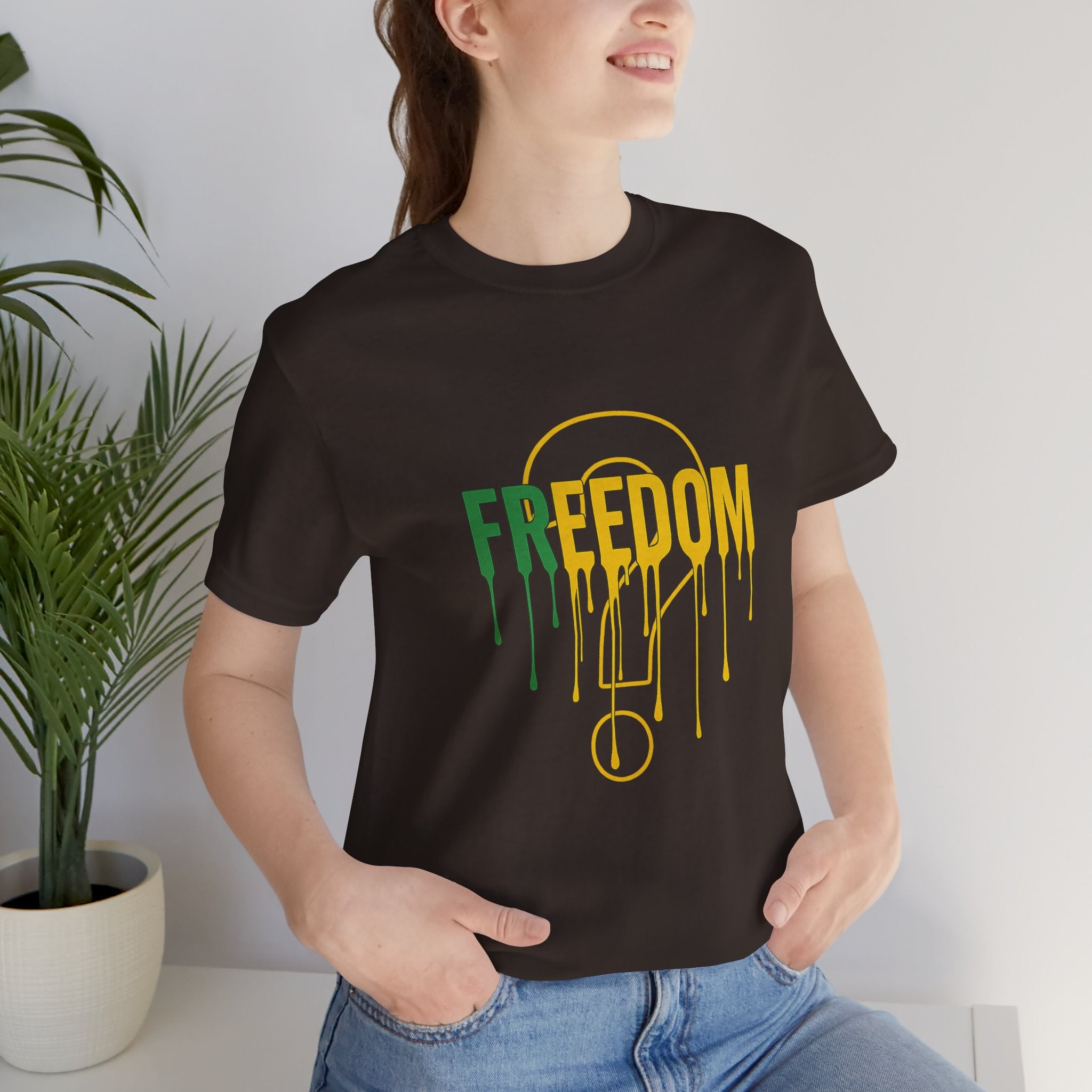 Freedom Drip Graphic Tee for Unisex, Casual T-Shirt for Men & Women