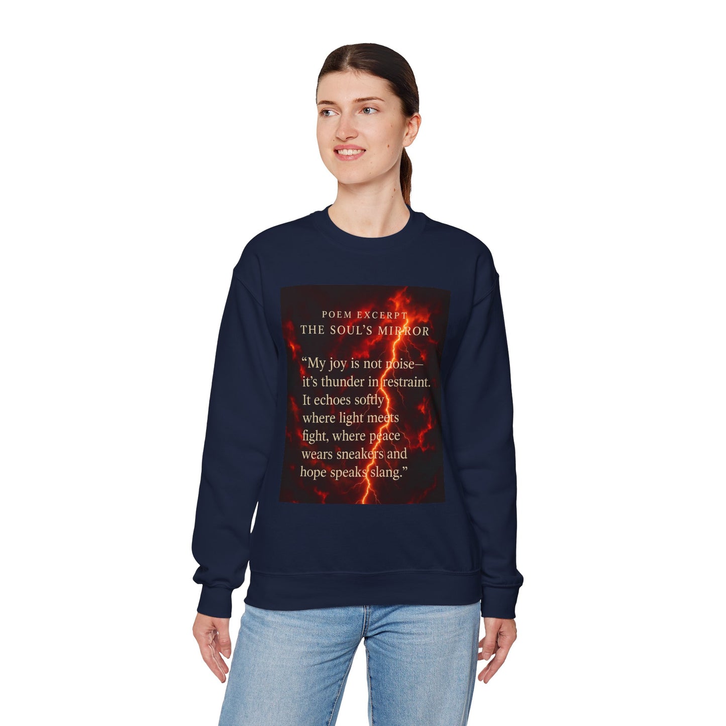 Soul's Mirror Inspirational Crewneck Sweatshirt, Motivational Apparel.