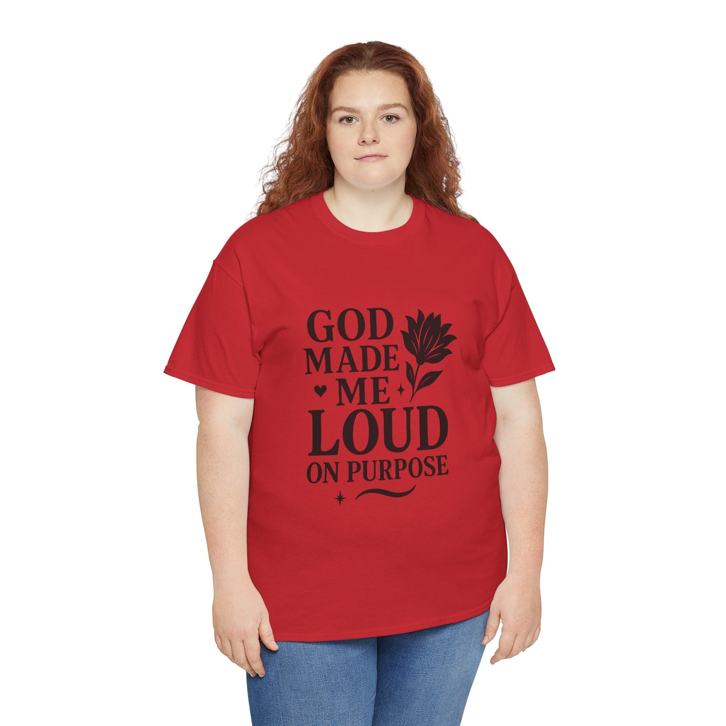 Unisex Heavy Cotton Tee with Inspirational Quote