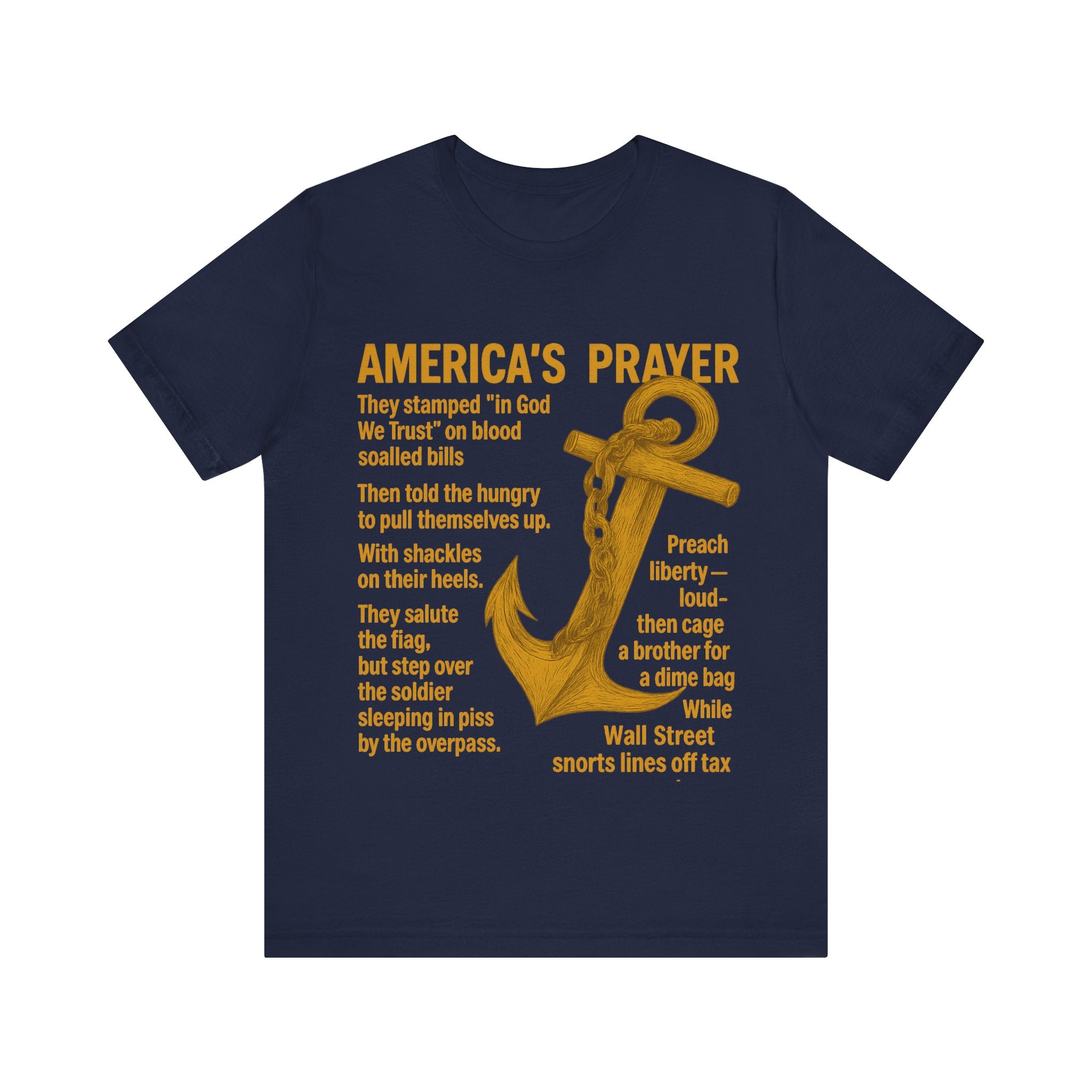 America's Prayer Anchor Tee — Patriotic Poem Graphic T-Shirt