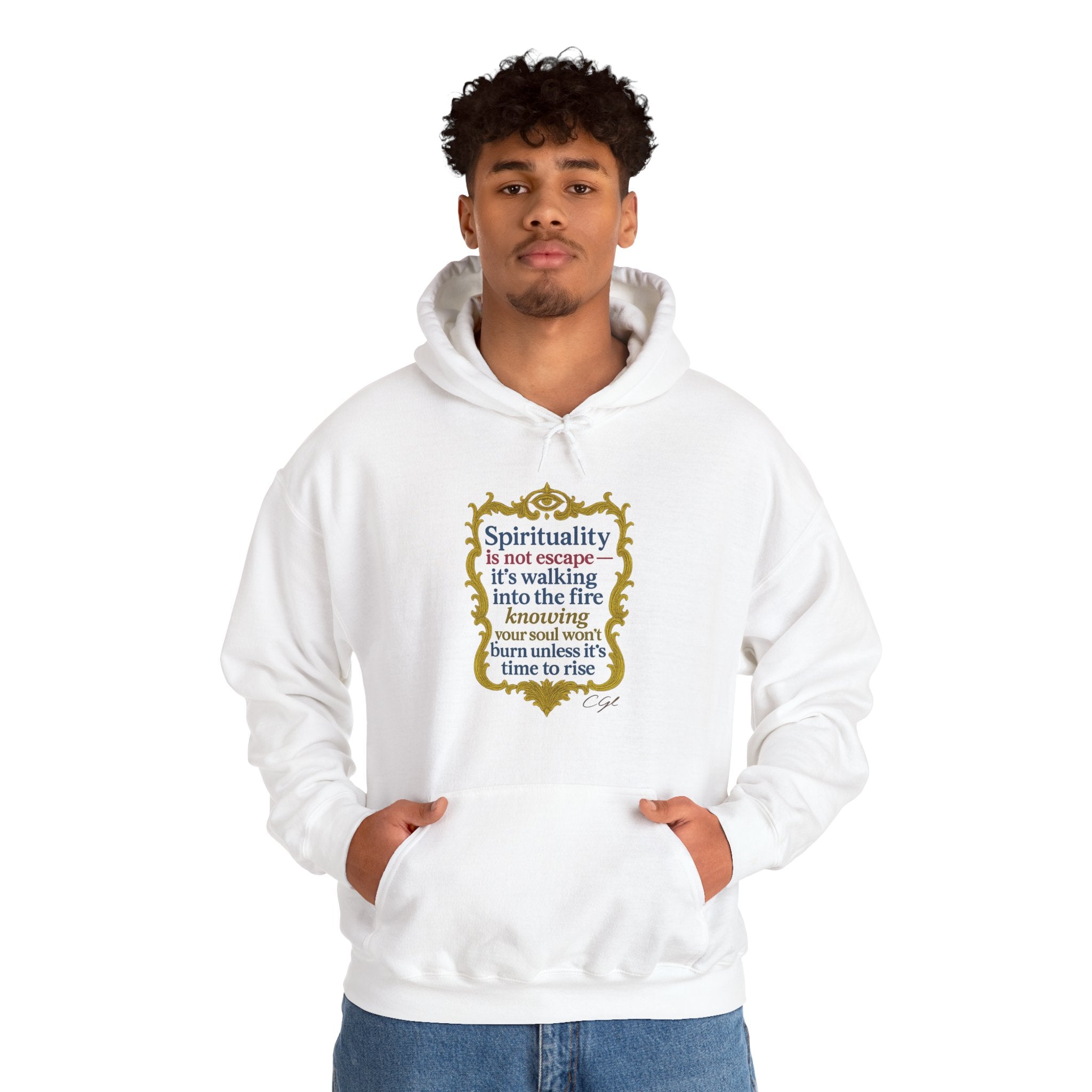 Spirituality Hooded Sweatshirt - Unisex Heavy Blend with Inspiring Quote