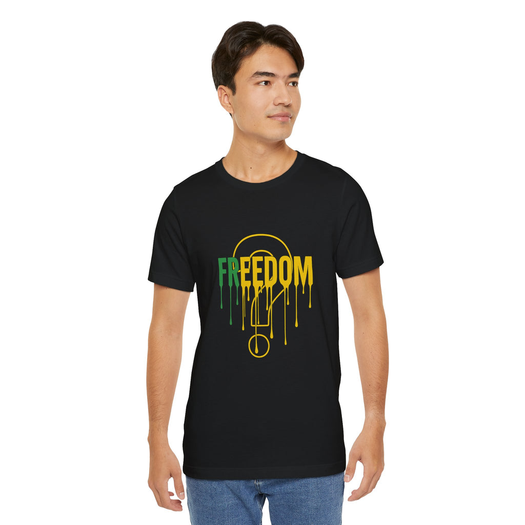 Freedom Drip Graphic Tee for Unisex, Casual T-Shirt for Men & Women