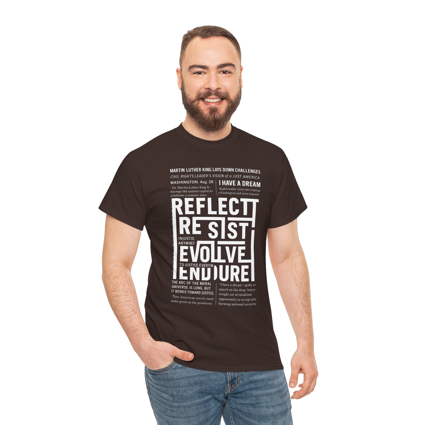 Inspirational Quote Unisex Heavy Cotton Tee - Perfect for Activism.