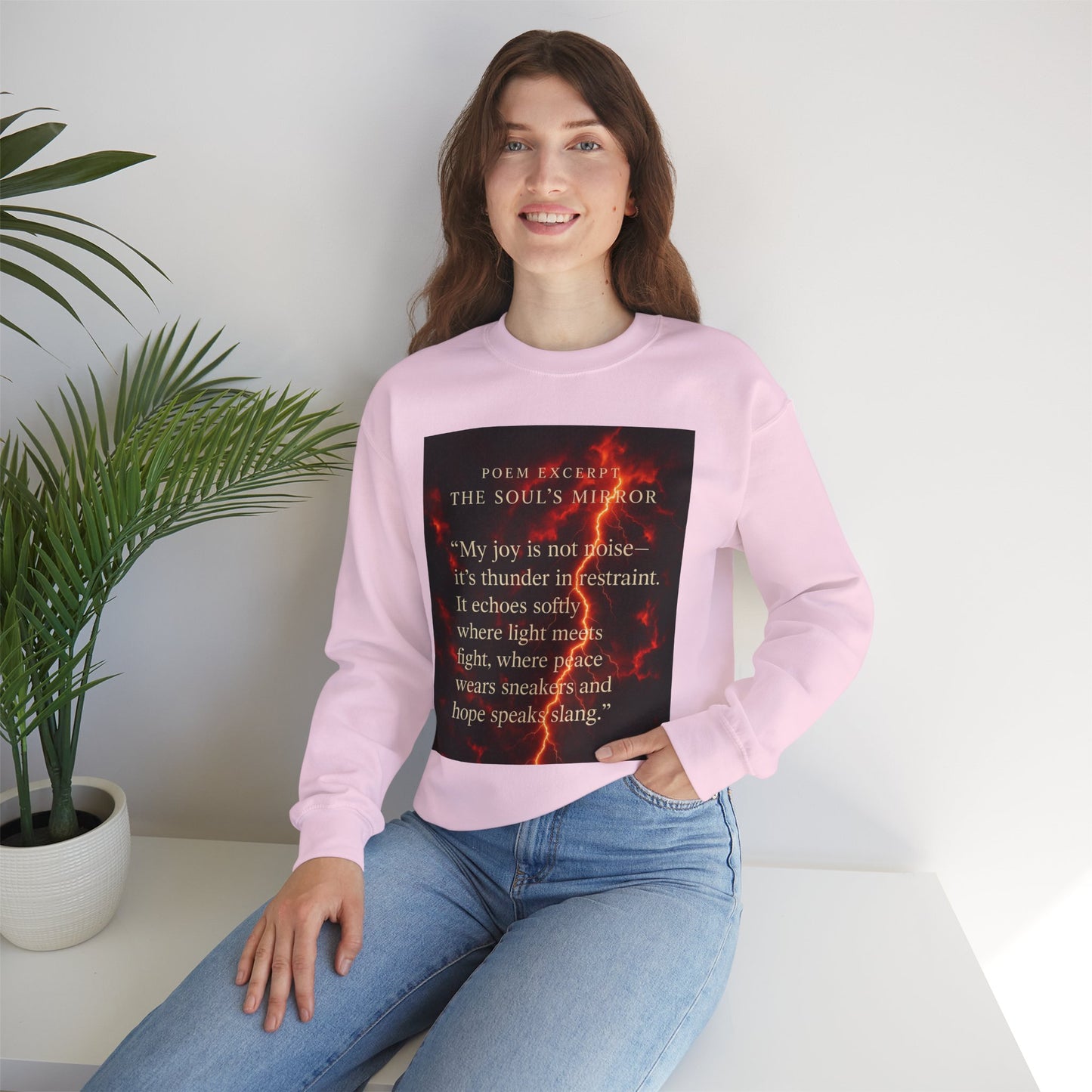 Soul's Mirror Inspirational Crewneck Sweatshirt, Motivational Apparel.