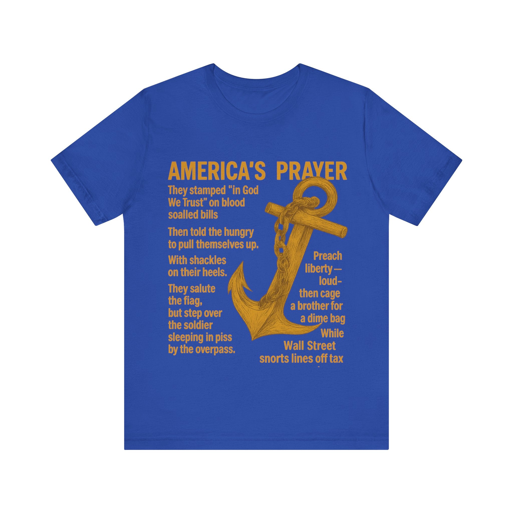 America's Prayer Anchor Tee — Patriotic Poem Graphic T-Shirt