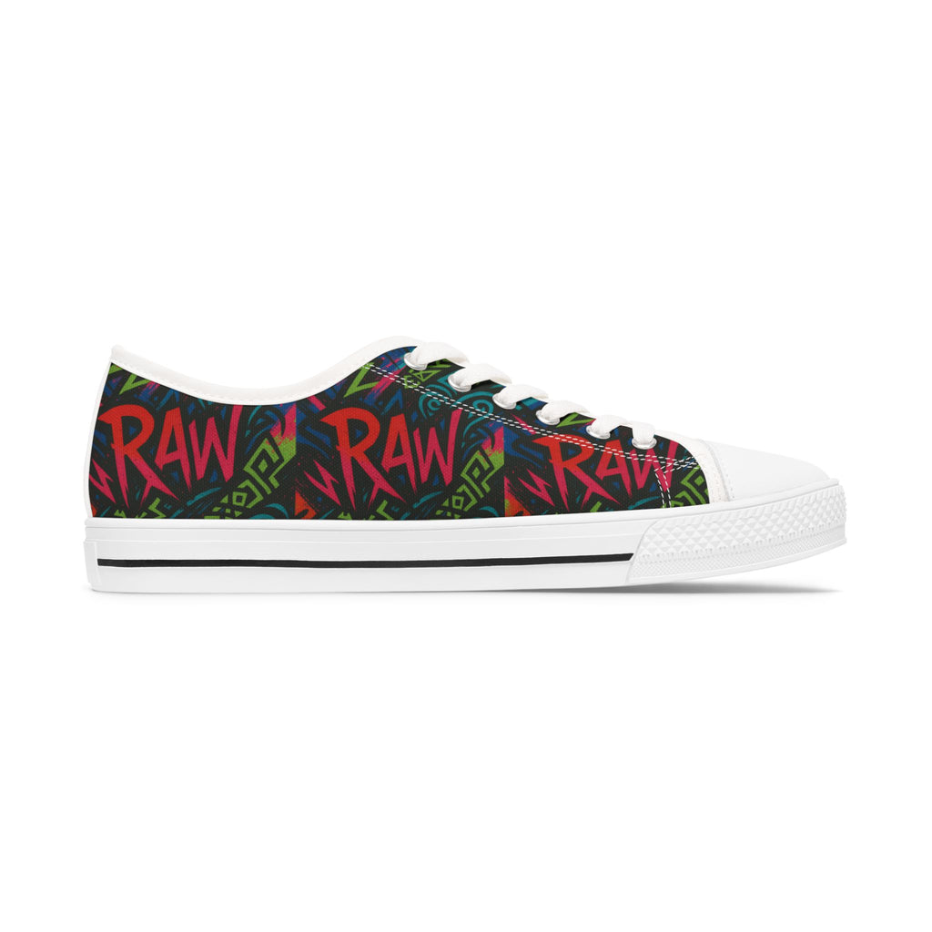 Colorful Women's Low Top Sneakers, Stylish Casual Footwear.