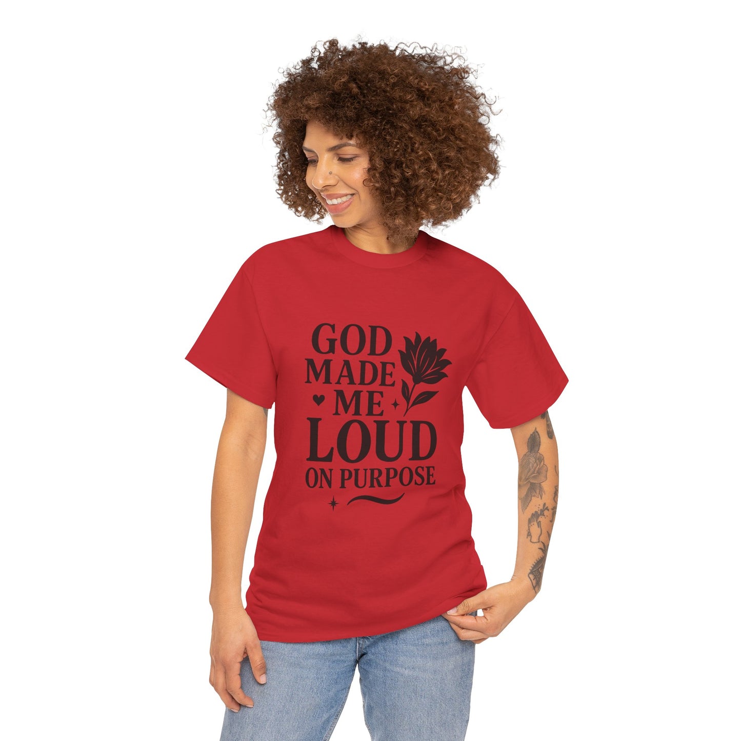 Unisex Heavy Cotton Tee with Inspirational Quote
